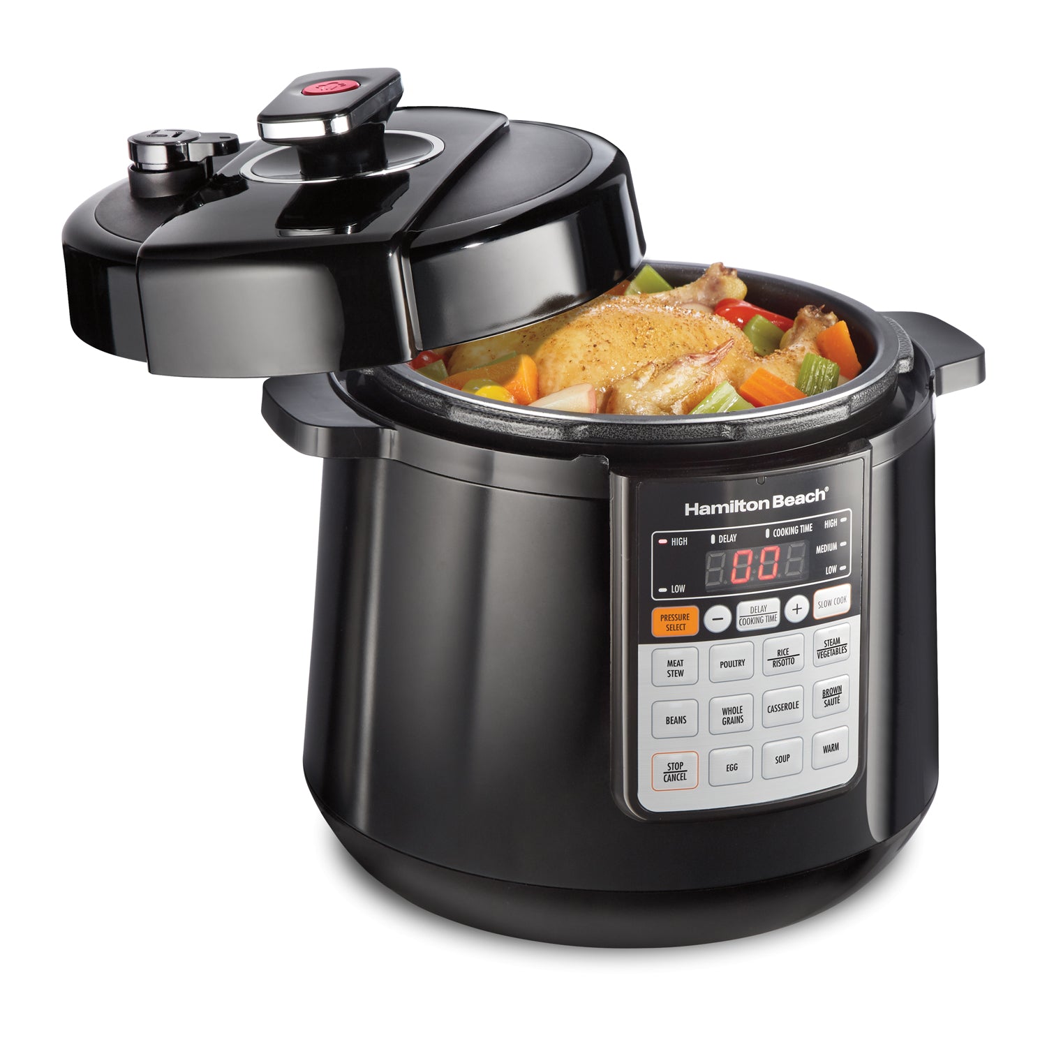 Hamilton Beach 6-Quart Electric Pressure Cooker 34501C - Fast & Easy Meals for Busy Families, Meal Prep & Healthy Cooking