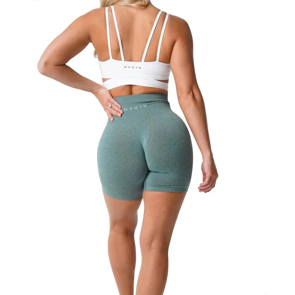 NVGTN Seamless Pro Shorts for Women - High Waisted Workout Shorts with Scrunch Detail - Perfect for Running, Yoga & Gym Training - Great for Intense Workouts & Active Lifestyle