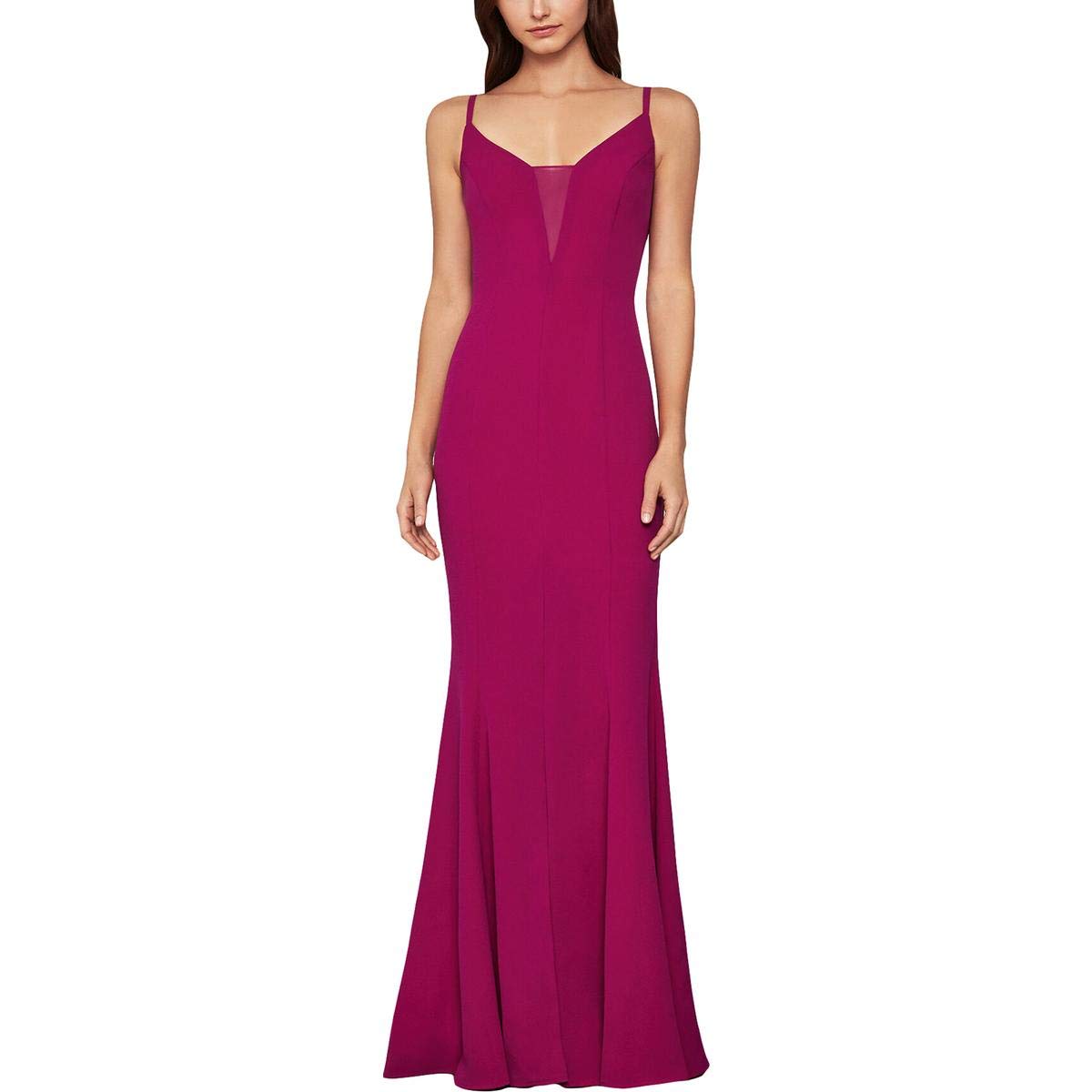 BCBGMAXAZRIA Women's Elegant Formal Dresses for Evening Parties, Weddings & Special Occasions - Long Sleeve A-Line Gowns with Floral Lace Details