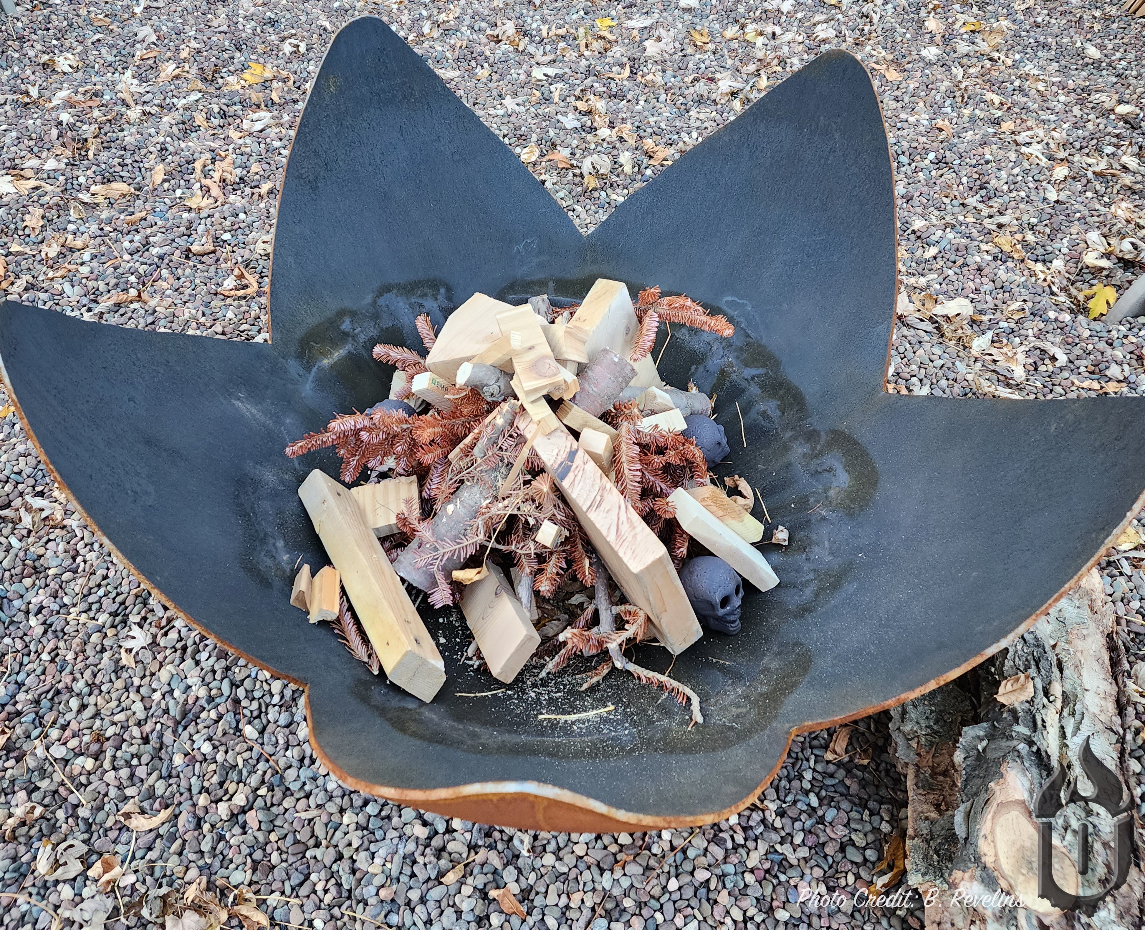 Premium Fire Flower Fire Bowl with Standard Base - Handcrafted in USA | Outdoor Fire Pit for Patio, Garden & Backyard Gatherings