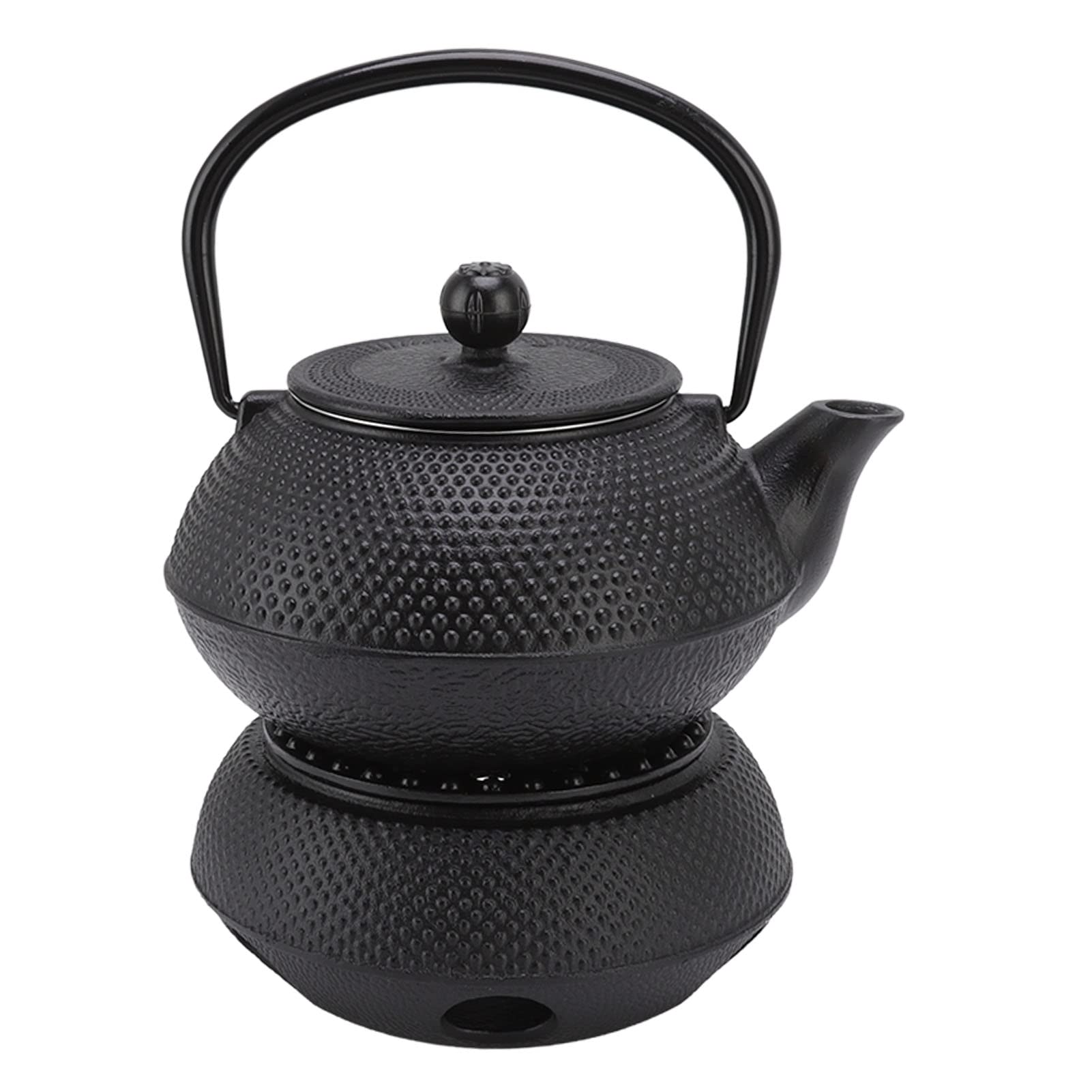 Premium 800ml Japanese Cast Iron Teapot with Warmer Set - Traditional Tetsubin Kettle with Strainer for Loose Leaf Tea - Perfect for Stove Top, Tea Ceremonies & Cozy Home Brewing