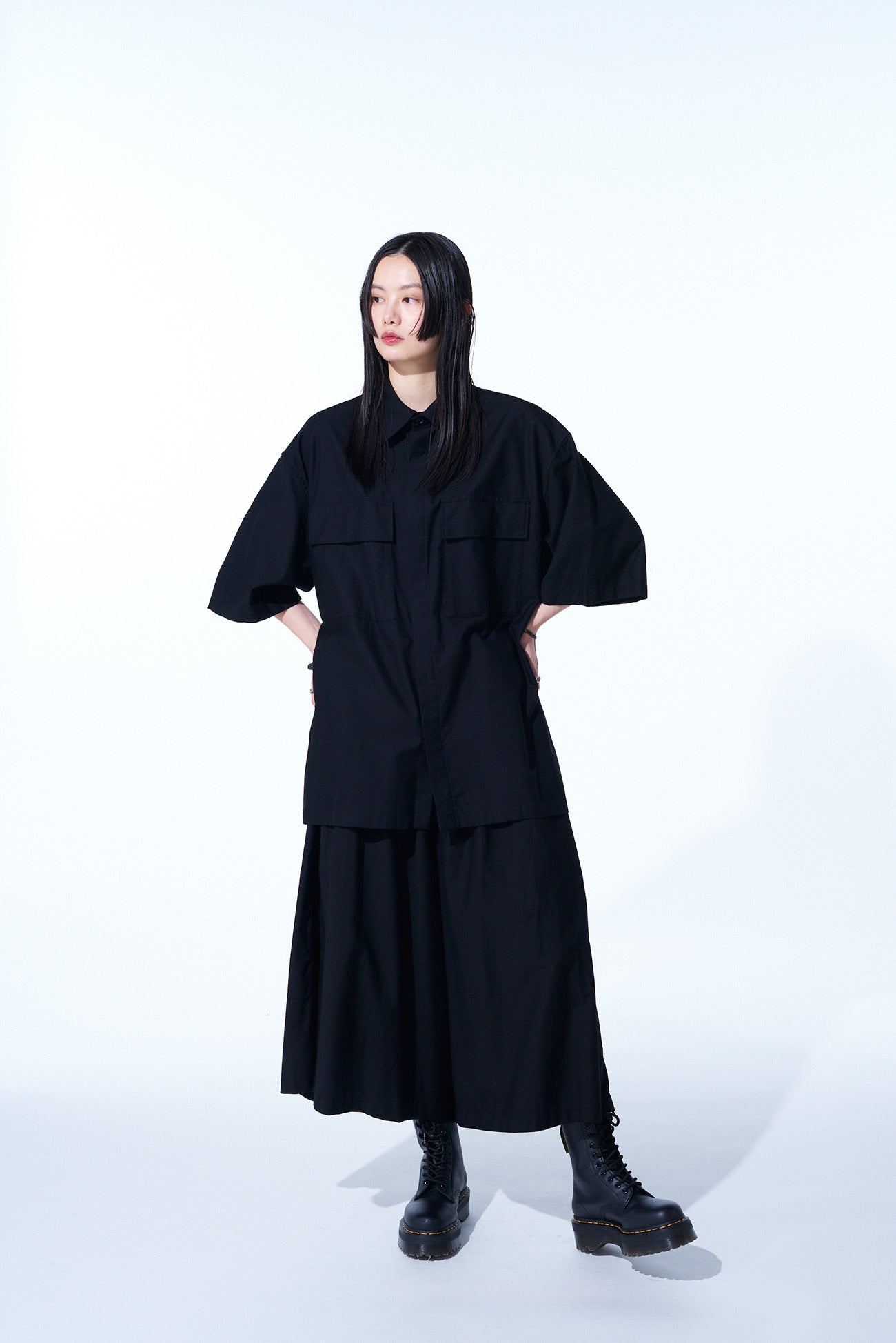 Oversized Cotton Twill Short Sleeve Shirts with Flap Pockets for Men & Women - Casual Summer Wear, Beach Outfits, and Street Style Fashion