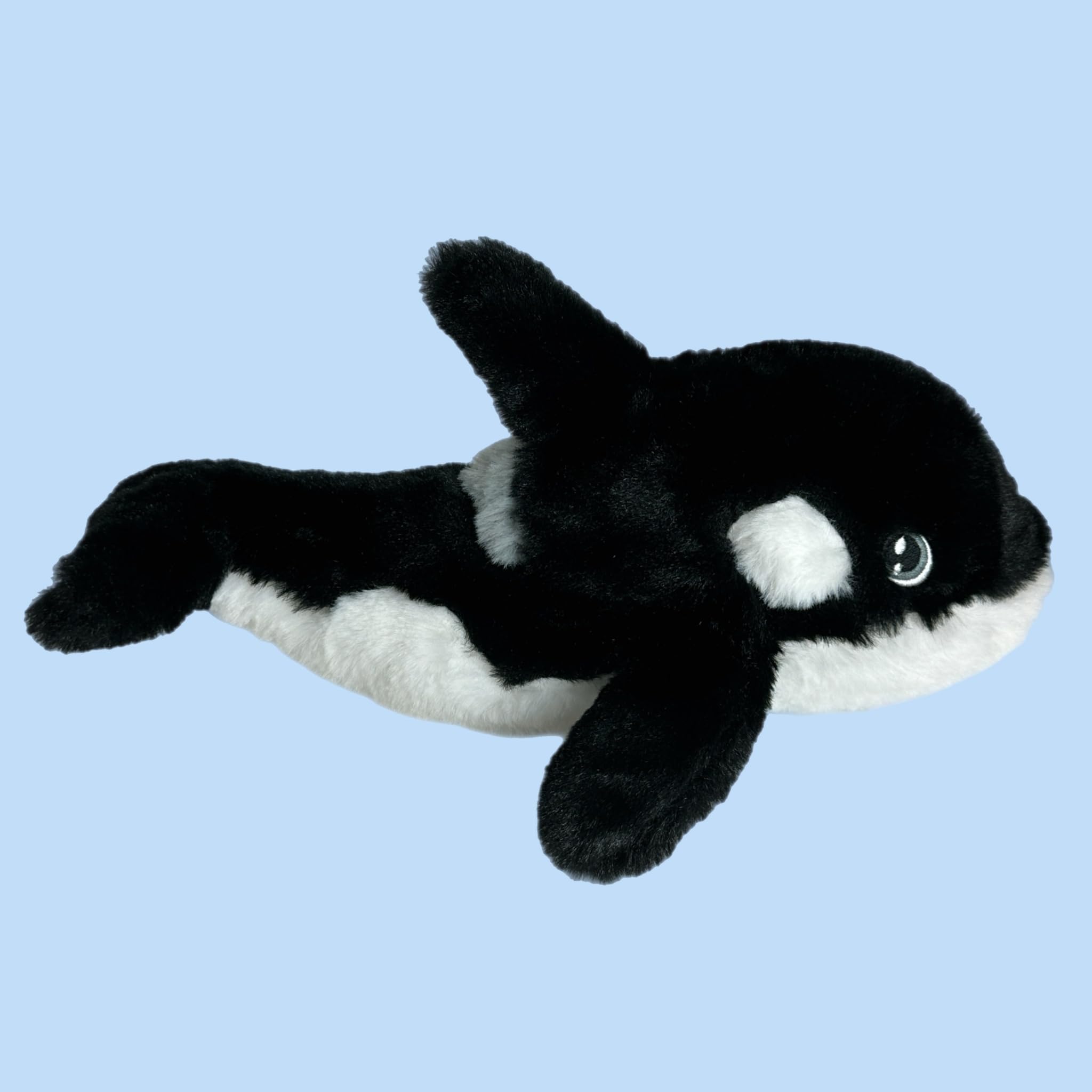 Eco-Friendly Recycled Plush Dog Toy - Deluxe Paws Orca Whale Chew Toy for Small & Medium Dogs | Durable, Safe & Sustainable Pet Accessory | Perfect for Indoor Play, Training Rewards & Cuddling Time