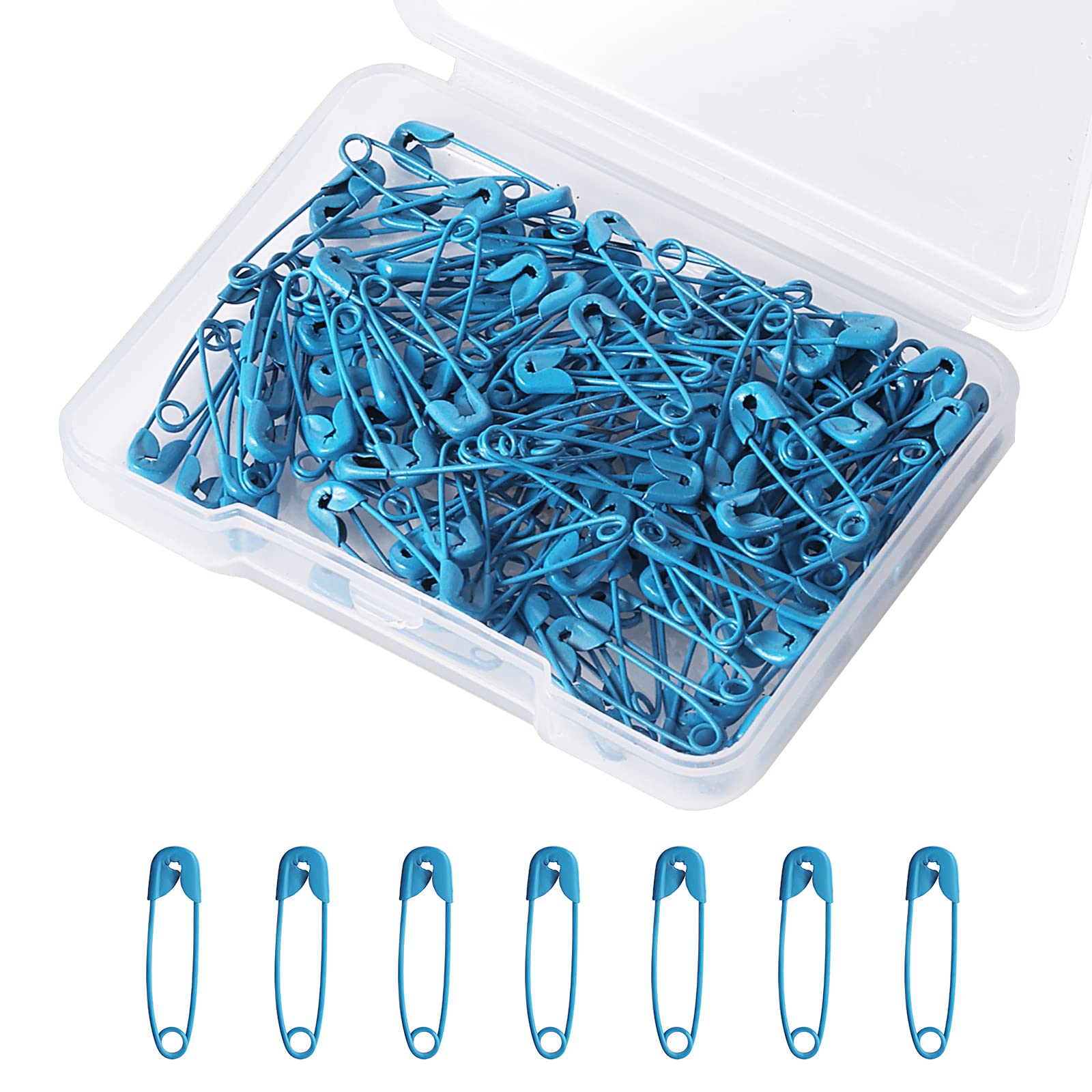120pcs 19mm Mini Safety Pins for Clothes, Metal Sewing Pins for Clothing, Handicrafts & Jewelry Making - Dark Blue - Perfect for DIY Projects, Emergency Repairs & Fashion Accessories