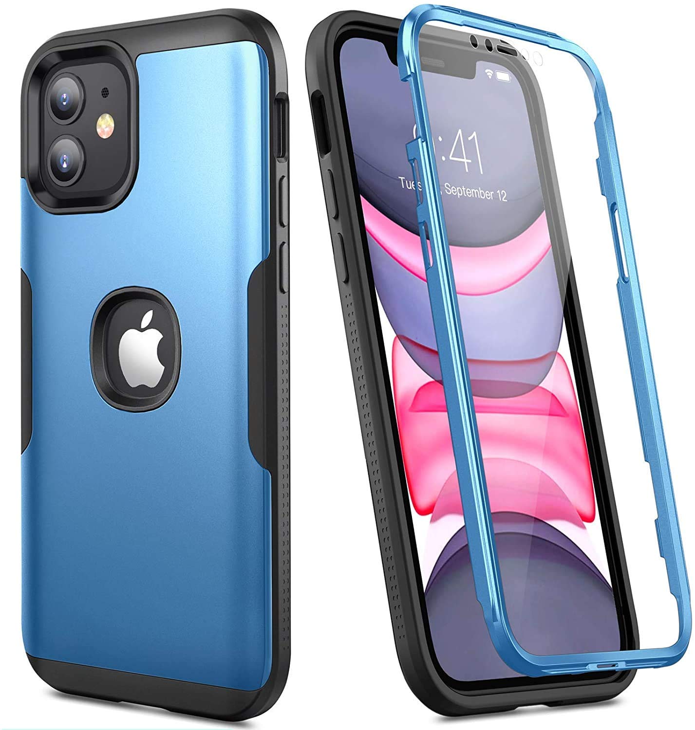 YOUMAKER Clear Shockproof Case for iPhone 12/12 Pro - Slim Protective Cover with Anti-Scratch & Drop Protection - Perfect for Everyday Use, Work & Outdoor Activities