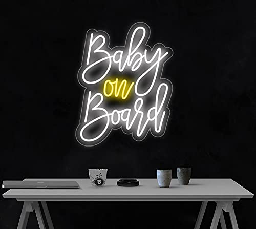 Baby on Board LED Neon Sign - USA Made - Perfect for Nursery, Baby Shower & Kids Room Decor