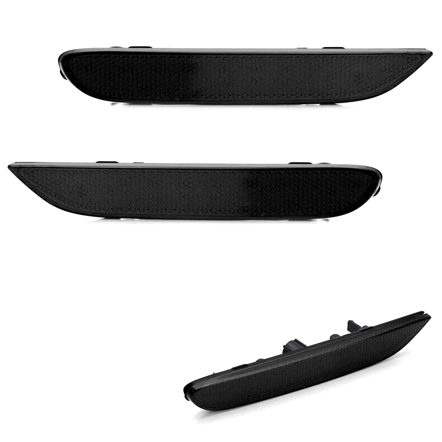 20+ Mitsubishi Outlander Sport Dark Smoked Lens Rear Bumper Reflector Covers - Universal Fit, Easy Installation for Enhanced Night Visibility & Custom Style (Perfect for Off-Roading, Night Driving & Car Modifications)