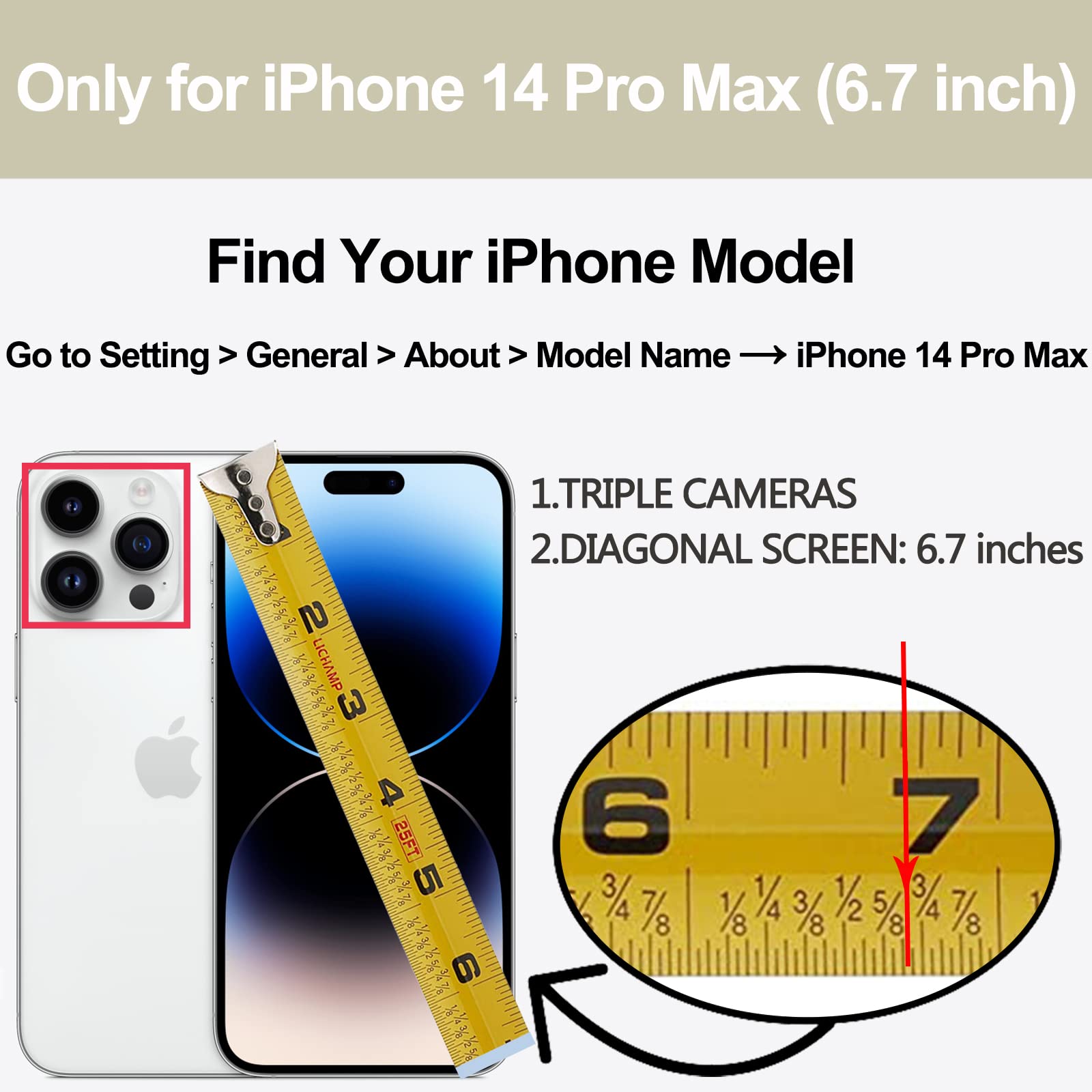 Premium Leather Wallet Case for iPhone 14 Pro Max (6.7