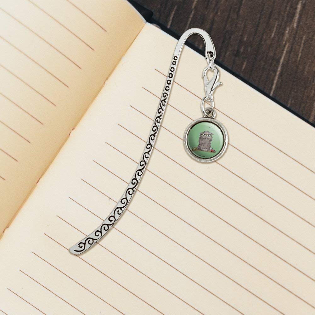 Sesame Street Oscar The Grouch Metal Bookmark - Cute Trash Can Design Page Marker with Charm for Kids & Book Lovers - Perfect Gift for Reading, Collectors & Sesame Street Fans