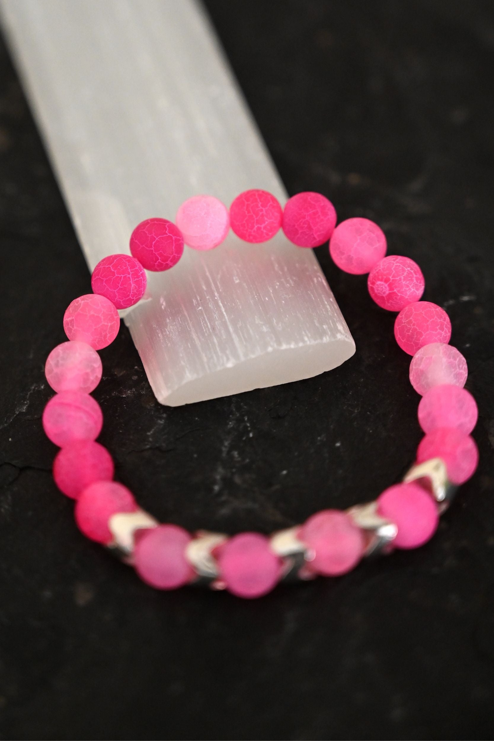 Electric Love Agate Bracelet for Women - Natural Healing Stone Jewelry for Energy Balance & Chakra Alignment - Perfect for Meditation, Yoga & Spiritual Healing
