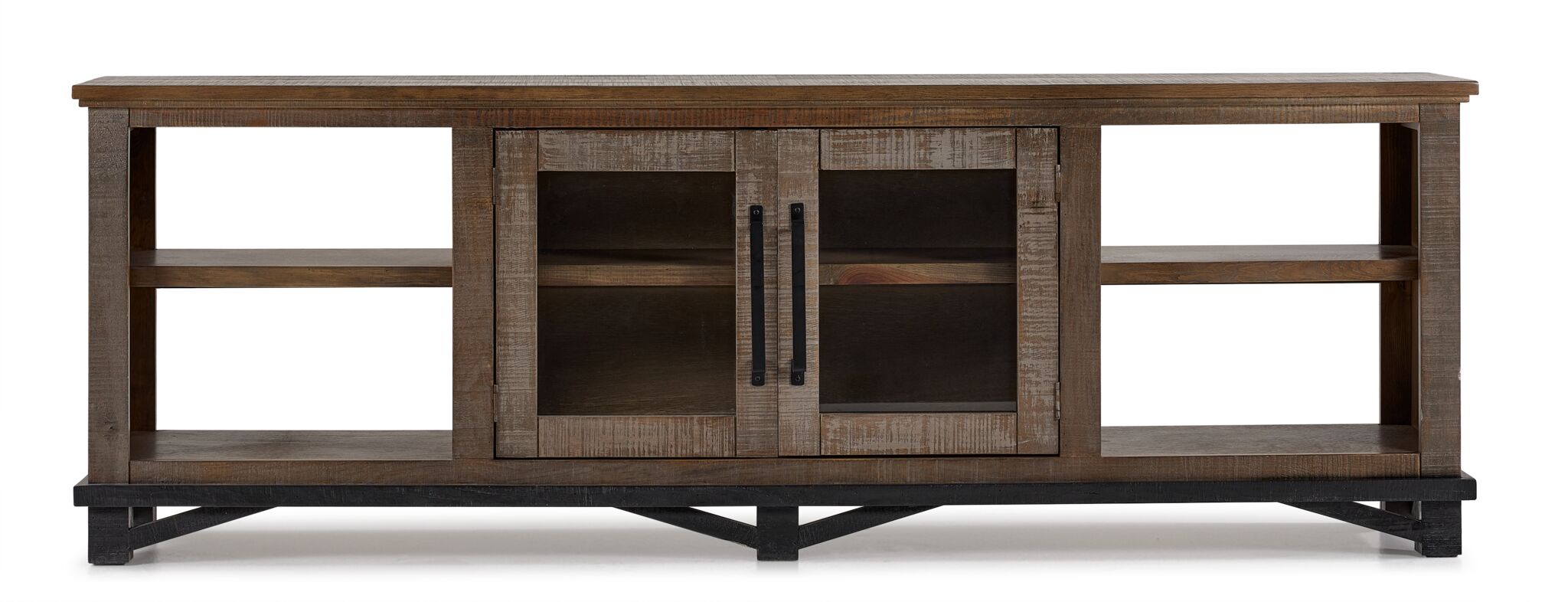 Baron 82 TV Stand - Modern Grey & Brown Entertainment Center for Living Room, Bedroom, Home Theater - Fits Flat Screen TVs up to 82 Inches