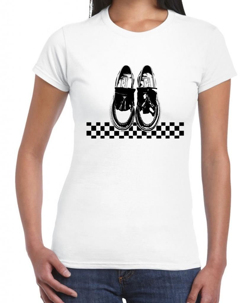 Women's Tribal Ska Dancing Graphic T-Shirt - Vintage Music Tee for Concerts, Festivals & Casual Wear