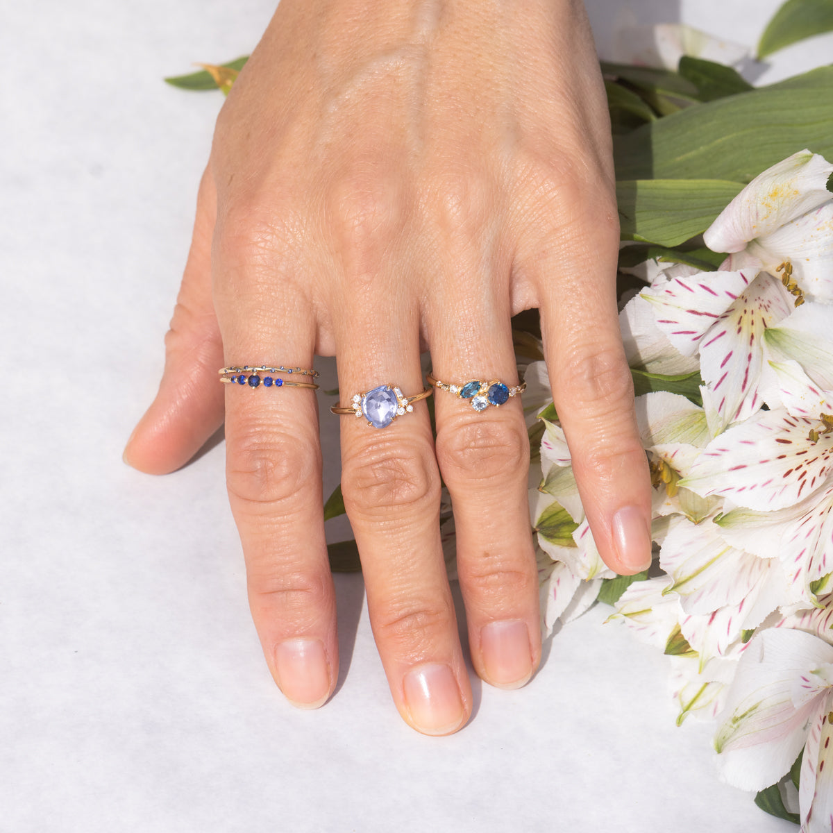 Elegant Sapphire Oceana Ring – Genuine Blue Sapphire & Sterling Silver Jewelry for Women – Perfect for Weddings, Anniversaries & Special Occasions