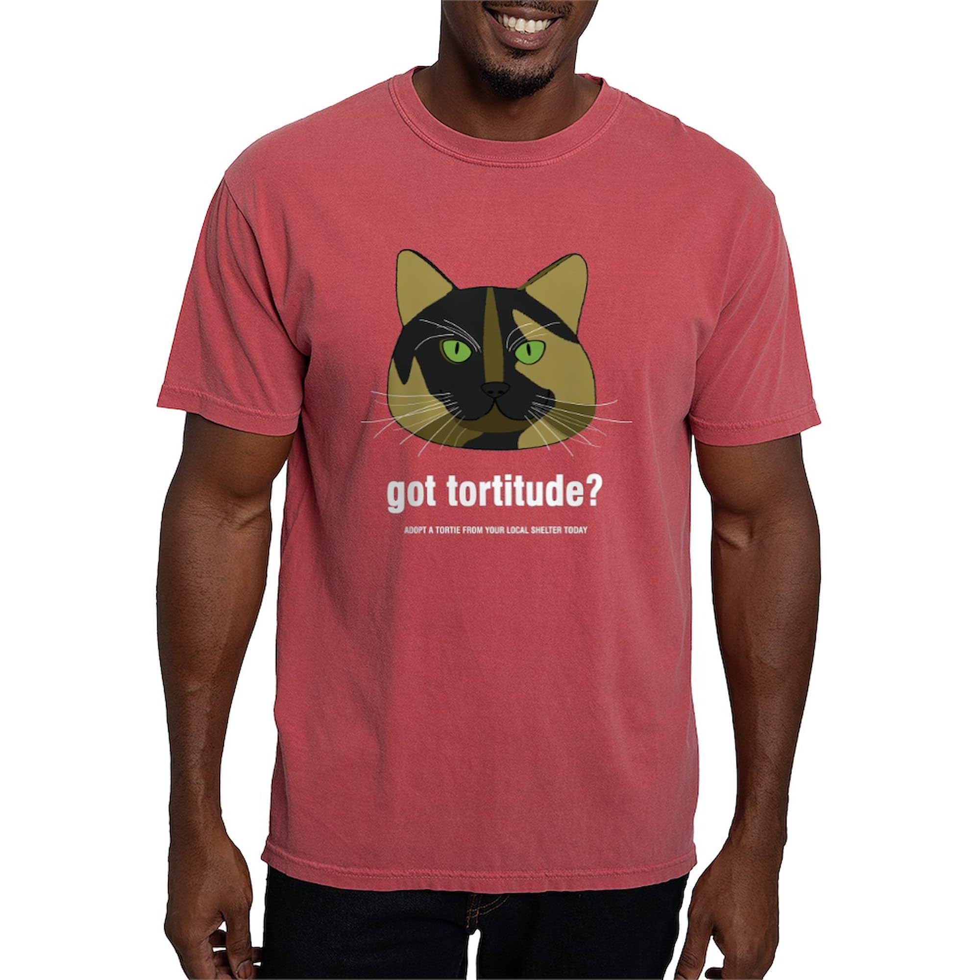 Tortitude T-Shirt for Men | Comfort Colors Cotton Tee | Funny Cat Lover Shirt for Casual Wear & Gifts