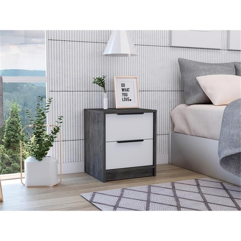 TUHOME Kaia Nightstand - Engineered Wood Bedside Table with Multi-Color Options | Modern Bedroom Furniture for Small Spaces, Guest Rooms & Apartments
