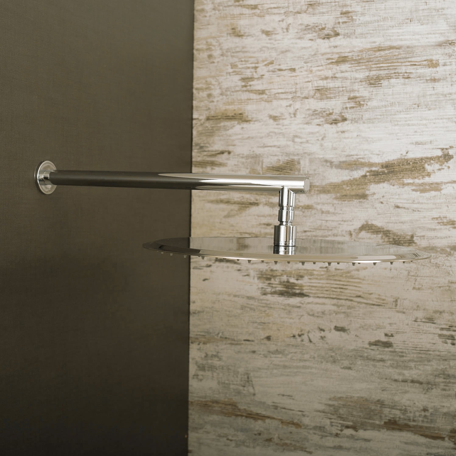 DAX Round Shower Arm 18 Inches - Solid Brass Wall Mounted Shower Extension Pipe with Chrome Finish (D F04 18 CR) - Perfect for Bathroom Renovation and Modern Shower Installation