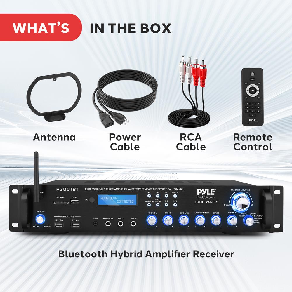 Bluetooth Home Theater Hybrid Amplifier - Wireless Stereo Receiver with High Power Output for Home Audio & Surround Sound Systems | Perfect for Movie Nights, Gaming & Music Streaming