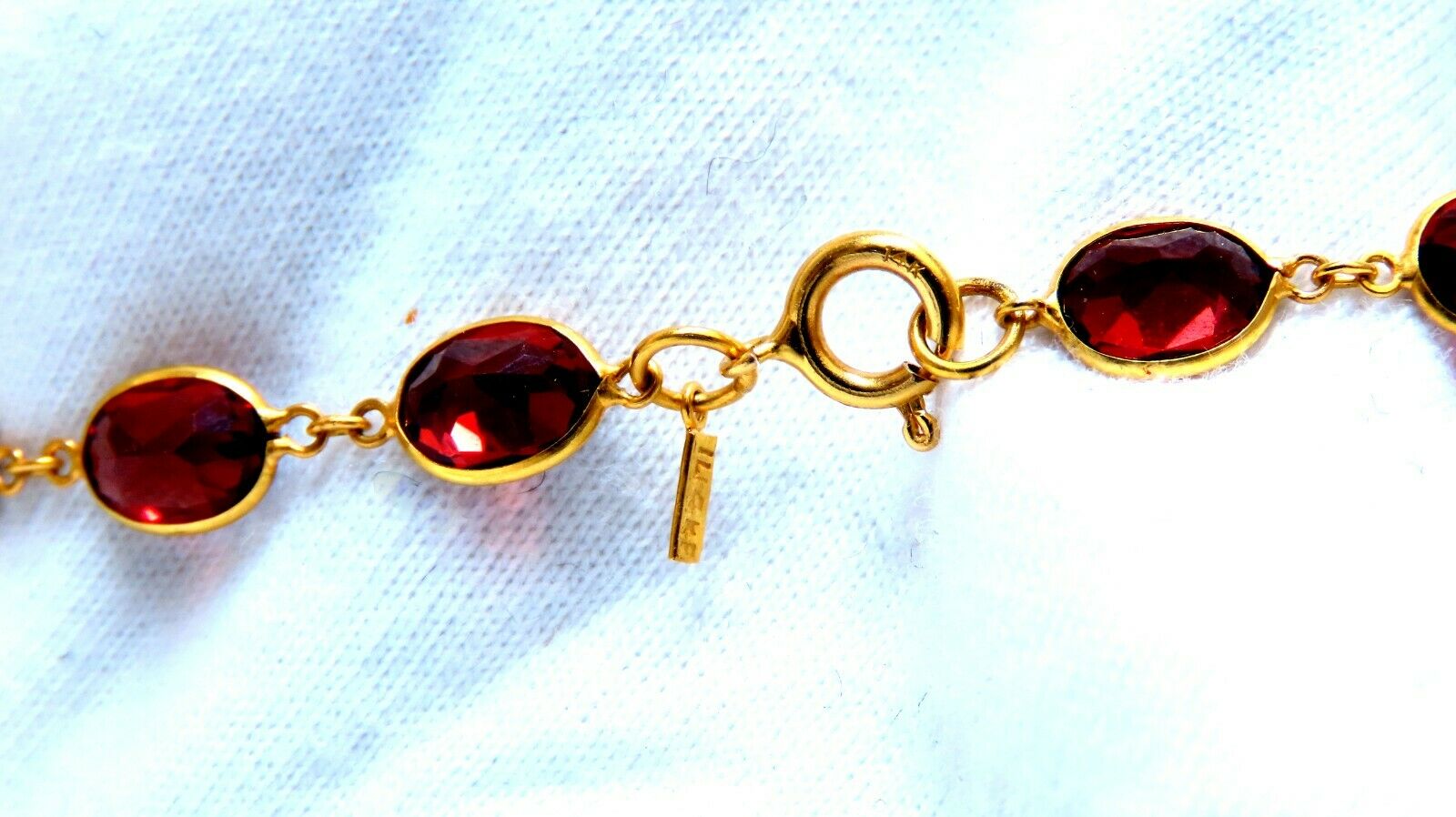 8ct Natural Garnet Beaded Bracelet in 14K Gold - Elegant Handmade Jewelry for Women, Perfect for Weddings, Parties & Everyday Wear