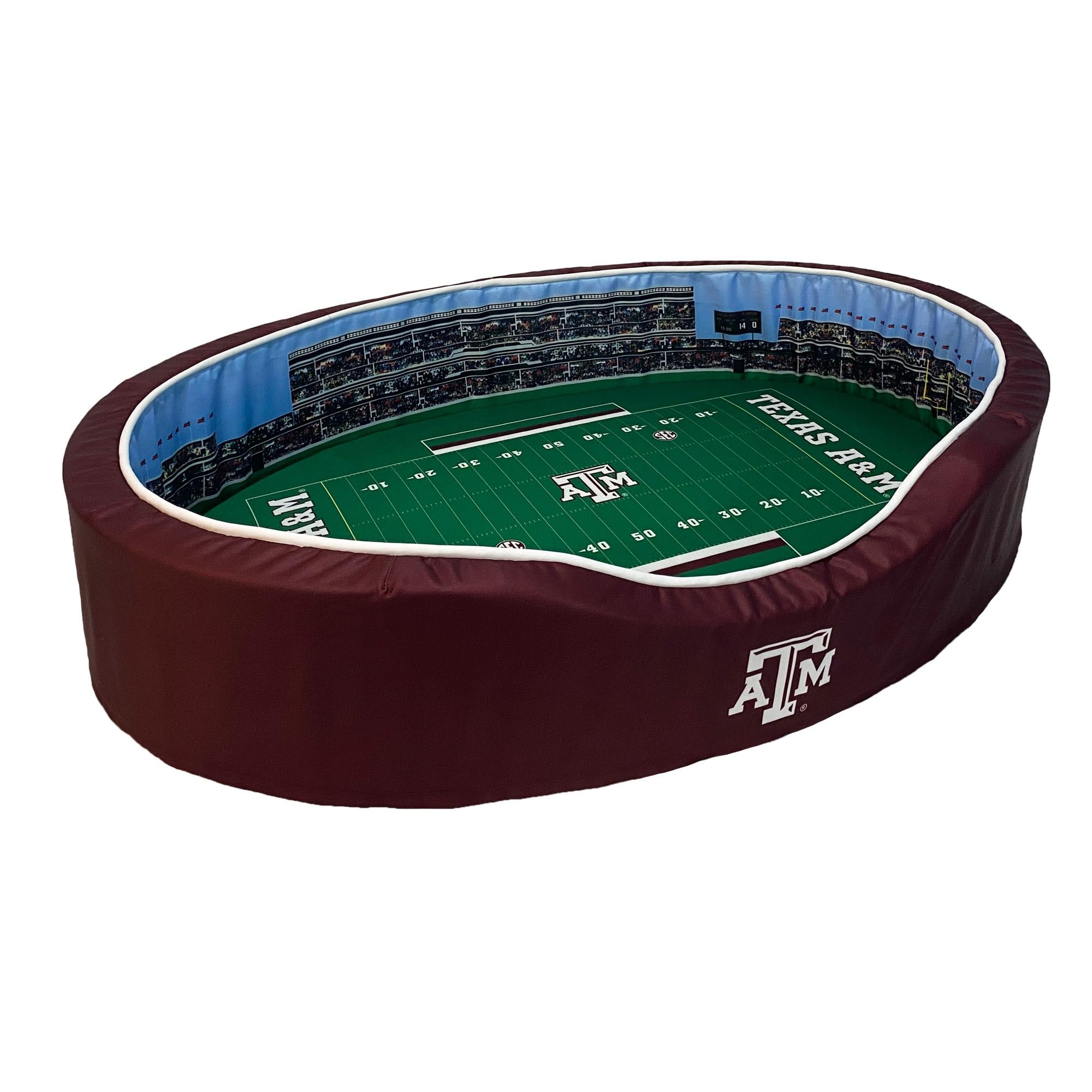 StadiumSpot Oval Dog Bed for Small Dogs - TCU Purple Comfort Pet Bed - Perfect for Crates, Living Rooms & Bedrooms
