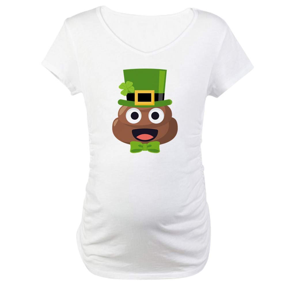 Funny Poo St. Patrick's Day Maternity T-Shirt - Comfortable Pregnancy Tee for Expecting Moms | Perfect for St. Patty's Parties & Maternity Photos