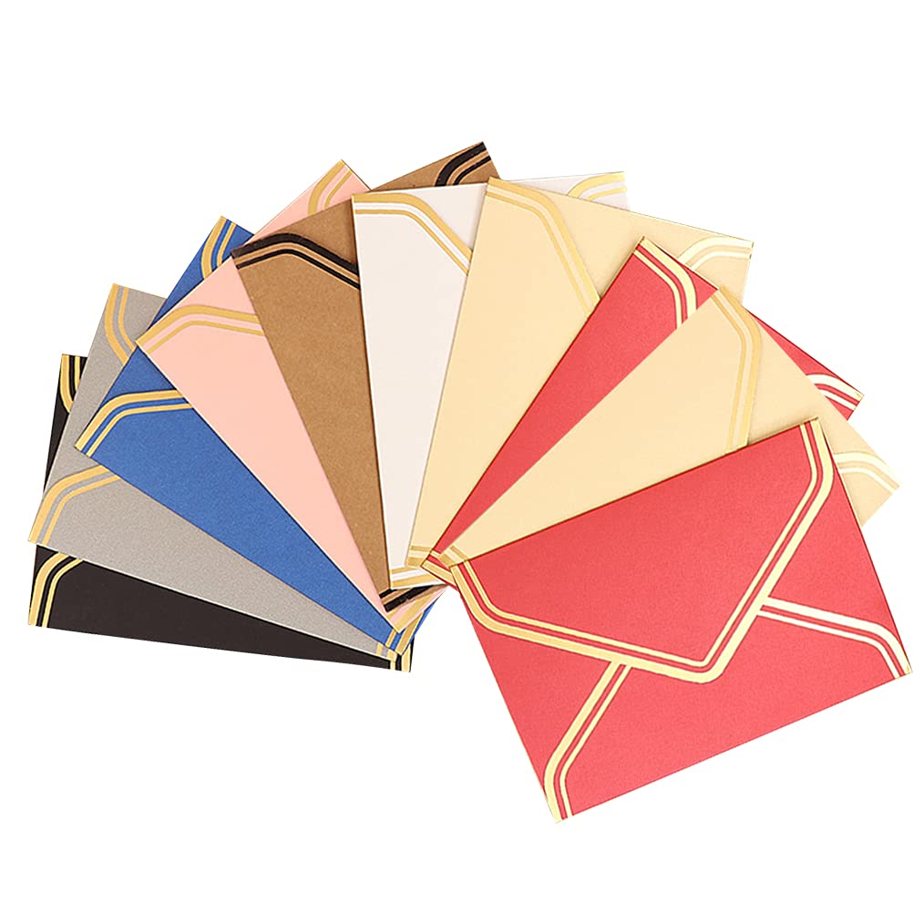 10-Pack Kraft Christmas Card Envelopes - Holiday Party Invitation Envelopes, Greeting Card Envelopes with Bronzing Details, Classic Style for Holiday Cards, Letters & Notes - Perfect for Christmas Party Invitations, Wedding Invites & Thank You Cards