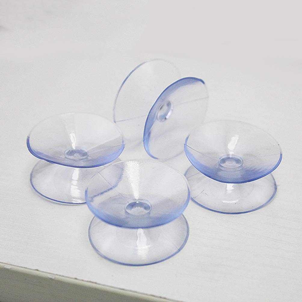 12pcs Cabilock Suction Cups for Mirrors - No Hook Ring Spacer, Strong Silicone Sucker Pads for Windows, Tabletops, Terrariums & Containers - Durable Mahogany Design for Home & Office Use