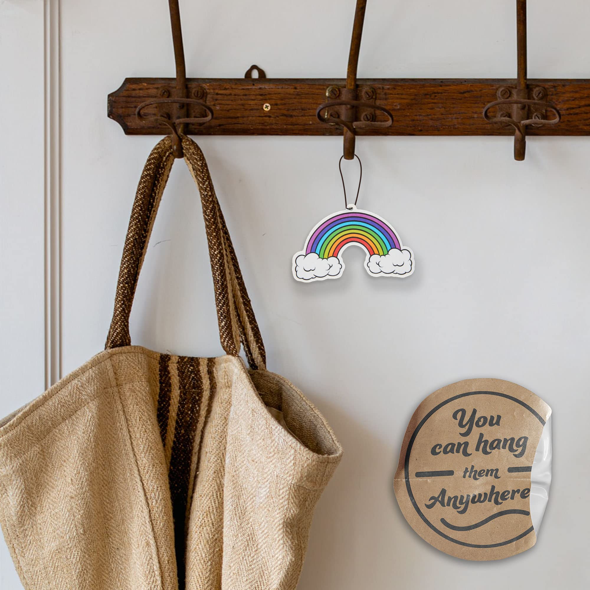 6 Pack Rainbow Car Air Freshener with Essential Oils - Long Lasting Natural Scent for Cars, Home & Office | Fresh Fresheners
