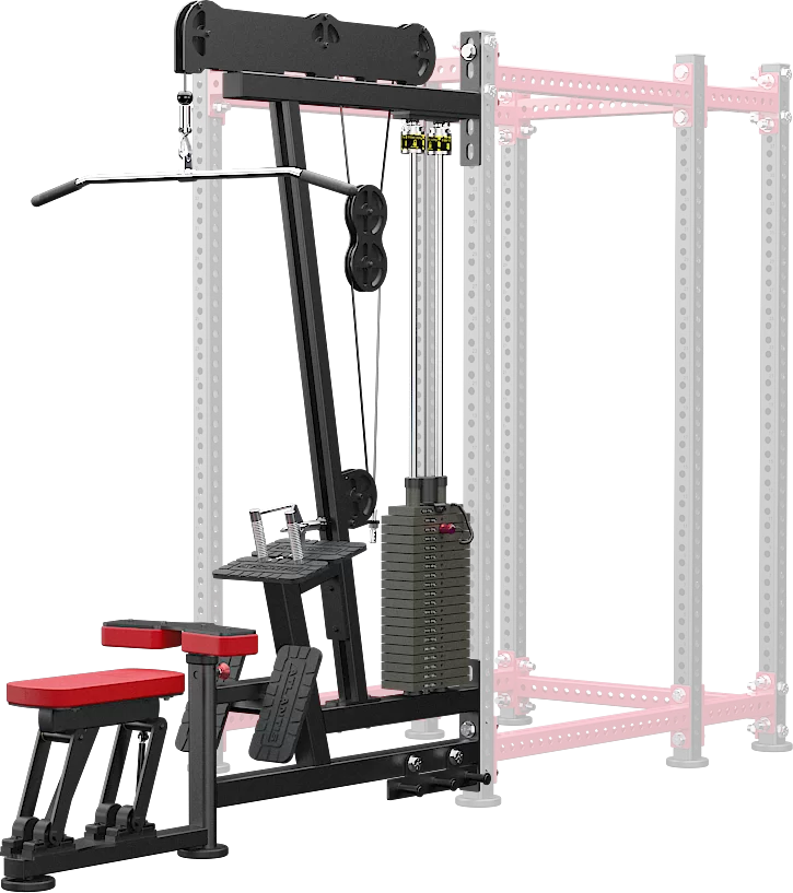 ATLANTIS Heavy Duty Lat Pulldown and Low Row Machine for Home Gym - Strength Training Equipment for Back & Arm Workouts