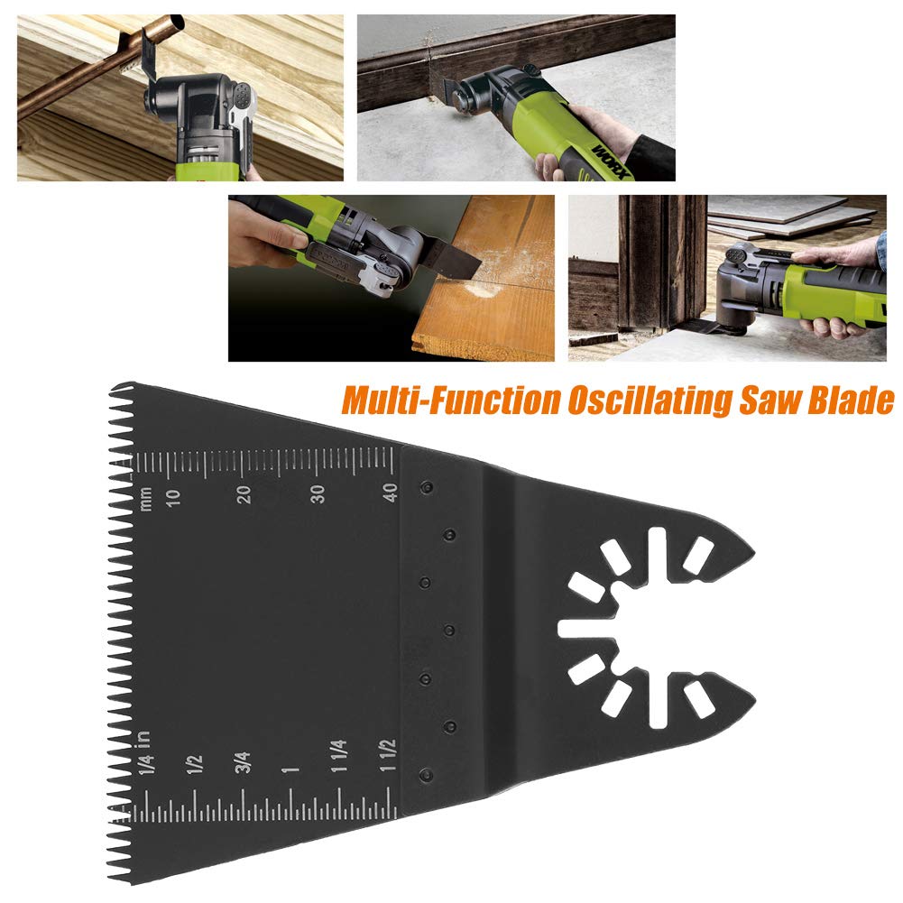 5Pcs 65mm Universal Oscillating Multi-Tool Blades Kit - Quick Release Saw Blades for Metal, Wood & Plastic Cutting, Sanding & Grinding - Perfect for DIY Projects, Home Renovations & Professional Woodworking