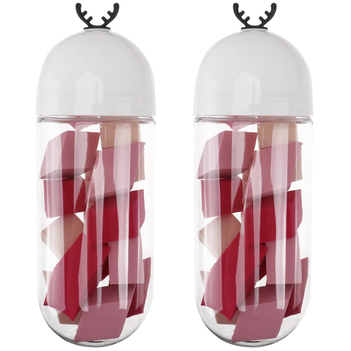 FOMIYES 15-Piece Diamond Sponge Blender Set - 2 Pack Makeup Beauty Blenders for Foundation, Concealer, Blush & Highlighter Application - Soft Cosmetic Puff for Flawless Face Makeup (Perfect for Travel & Professional Makeup Artists)