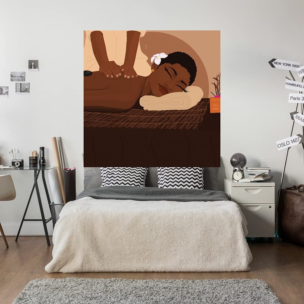 Fine Art Canvas 'Dear Body' Wall Decor by Artist Princella Seripenah - 22x22 Inches Ready to Hang - Perfect for Living Room, Bedroom, Bathroom, Kitchen, Office, Bar & Dining Room - Modern Home & Office Decor for Wall Art Lovers
