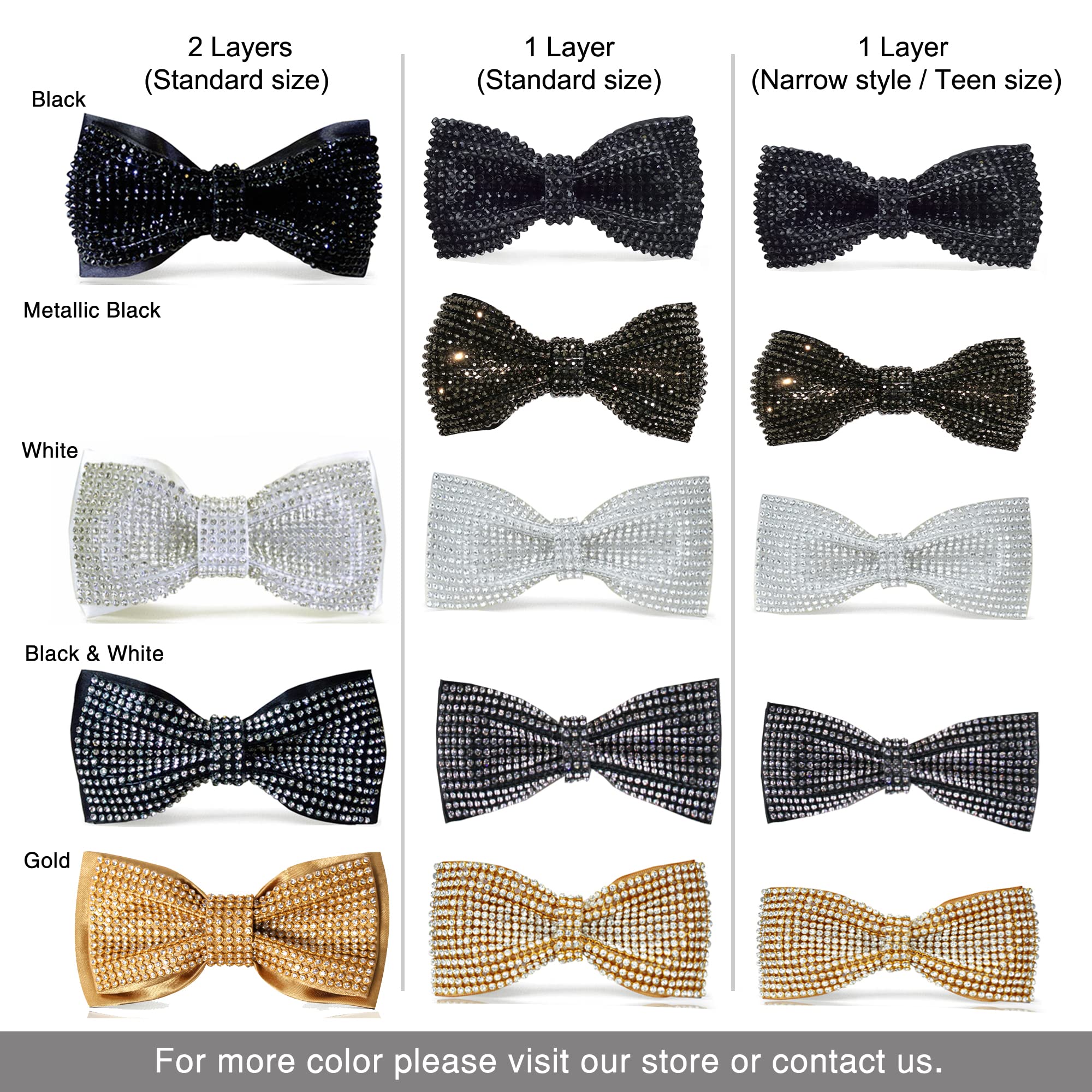 Elegant White Crystal Bow Tie for Men | Shiny Rhinestone & Silver Glitter Formal Bow Tie | Pre-Tied Wedding & Prom Accessory | Perfect for Grooms, Bridal Parties & Special Occasions (2-Layer White Design)