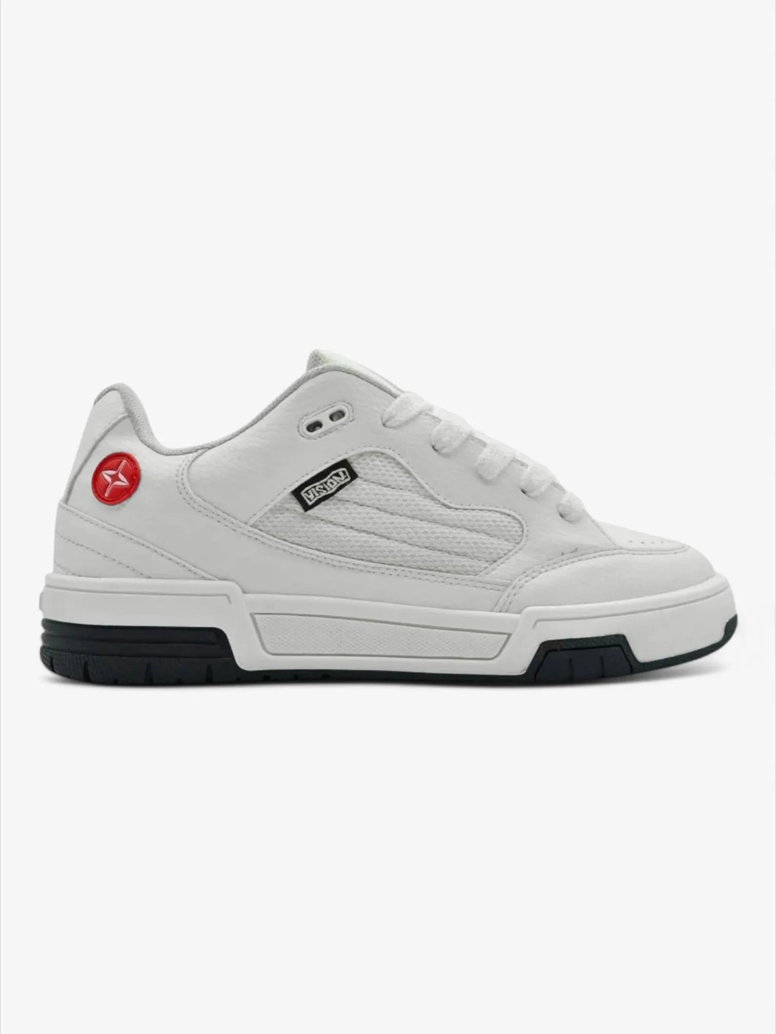 Vision Street Wear Saavy White Skate Shoes - Classic Sneakers for Men & Women | Perfect for Skateboarding, Streetwear Fashion & Casual Wear