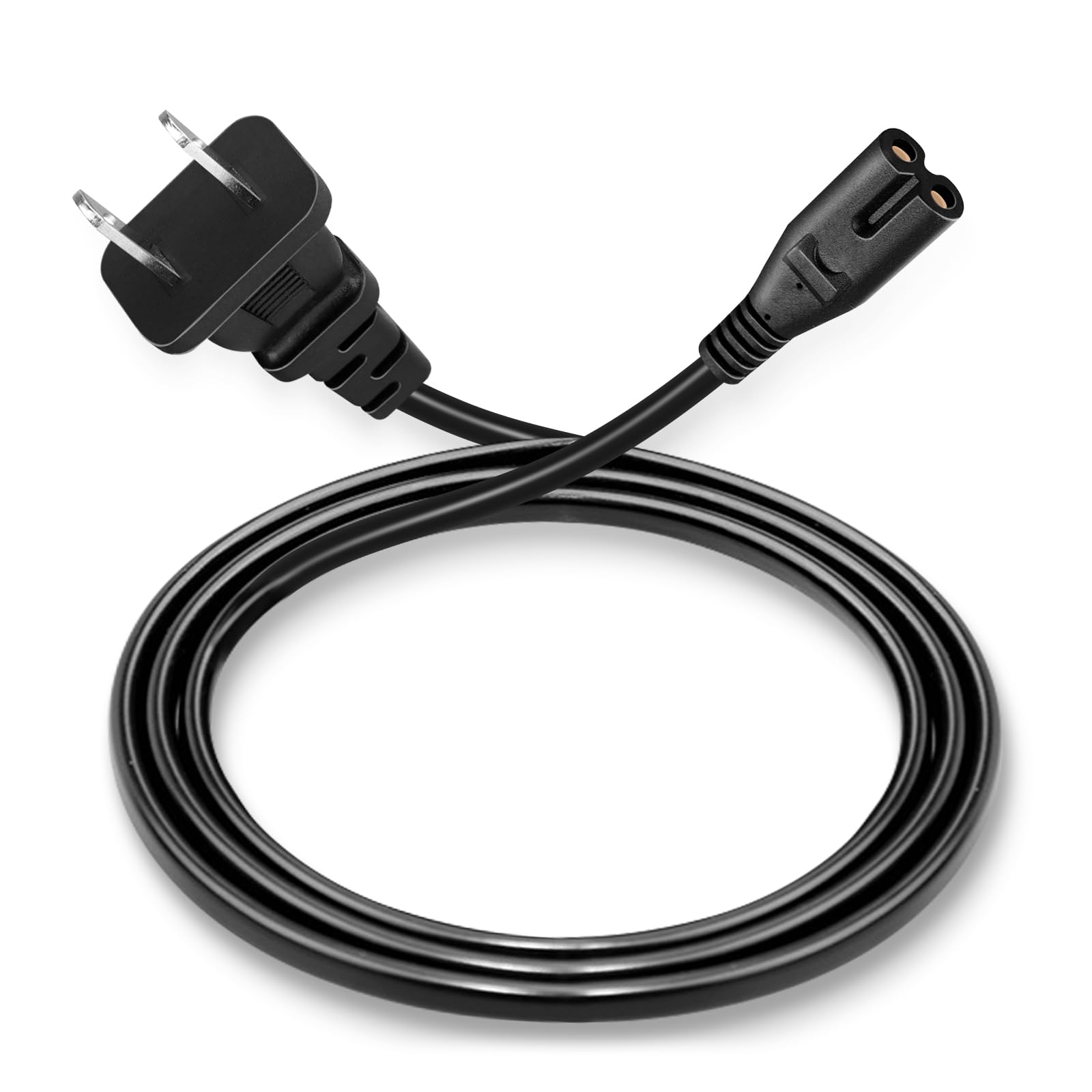 6.6FT 2-Prong AC/DC Power Cord for Xbox One S/X, Xbox Series X/S, PS2/PS3/PS4/PS5 Controller - Replacement Charger Cable with USB Port - Perfect for Gaming Setup & Home Entertainment Systems