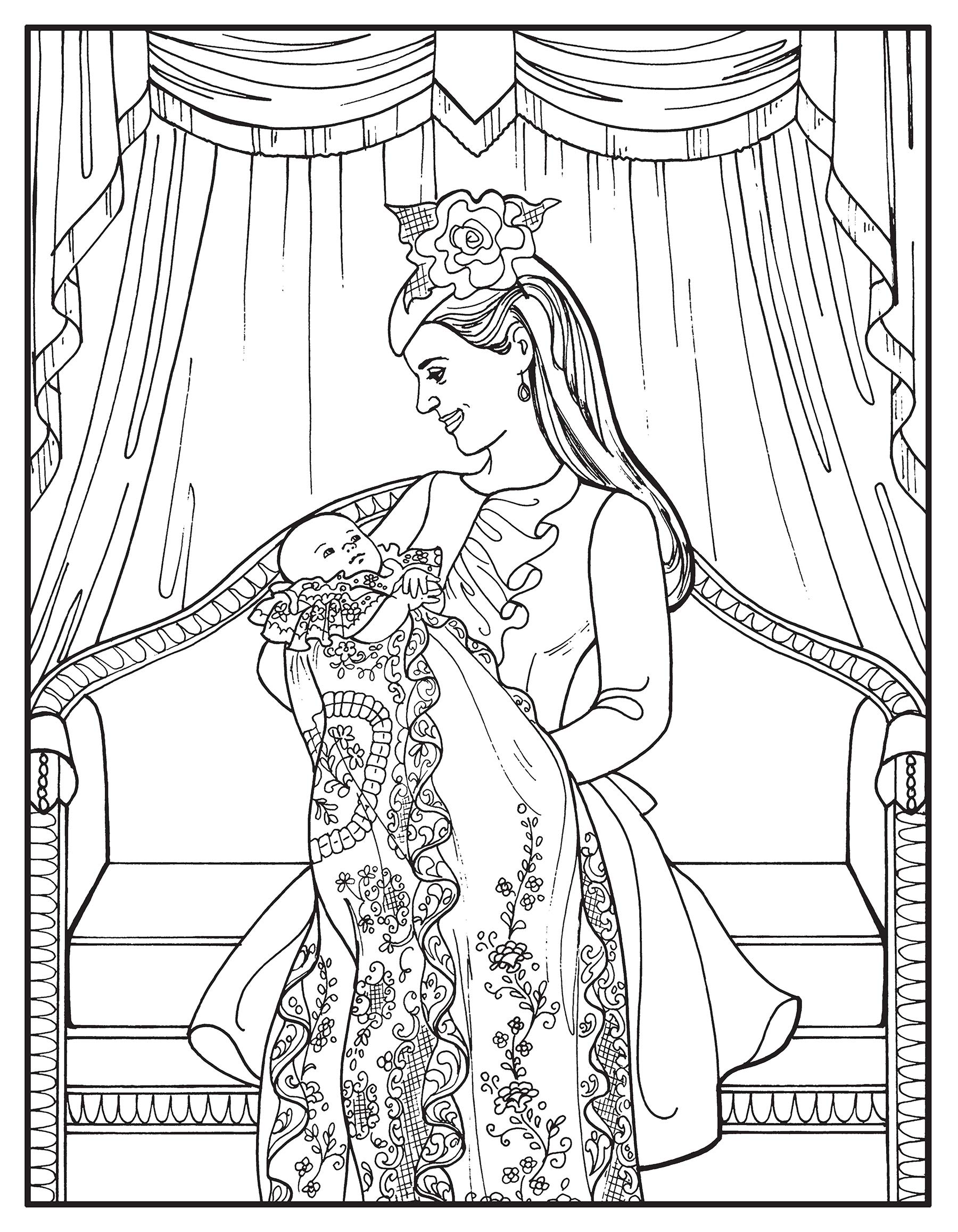 Kate, the Duchess of Cambridge Royal Fashions Coloring Book | Dover Fashion Coloring Book for Adults | Relaxing Royal-Inspired Art Therapy Activity