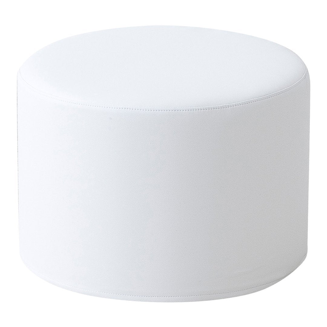 Softline Drum Pouf Ottoman - Stylish and Comfortable Footstool for Living Room, Bedroom, or Nursery - Perfect for Extra Seating and Relaxation