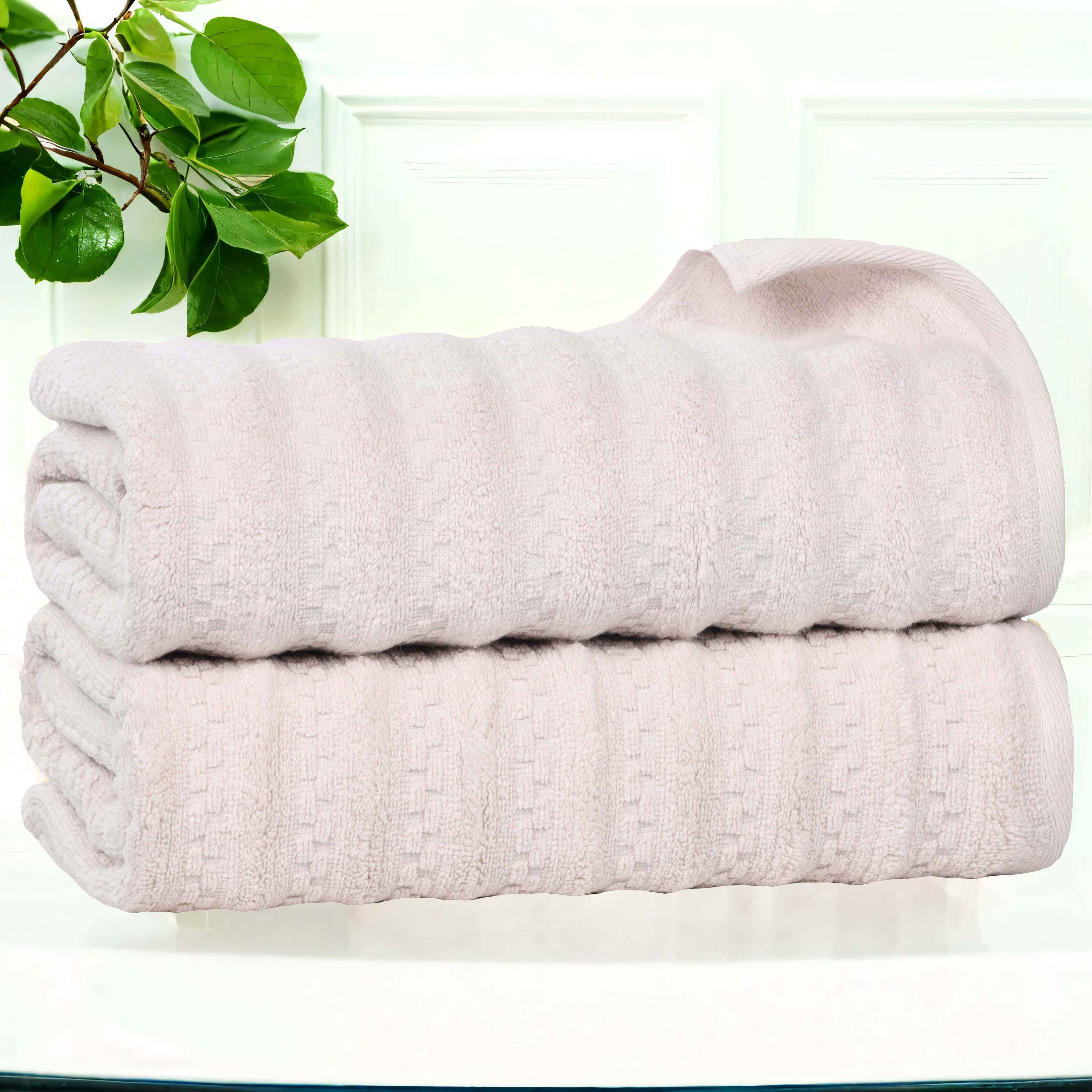 Premium Zuma Zero Twist Cotton Bath Towels Set of 2 - Medium Weight, Ultra Soft & Highly Absorbent - Perfect for Spa, Bathroom & Luxury Home Use