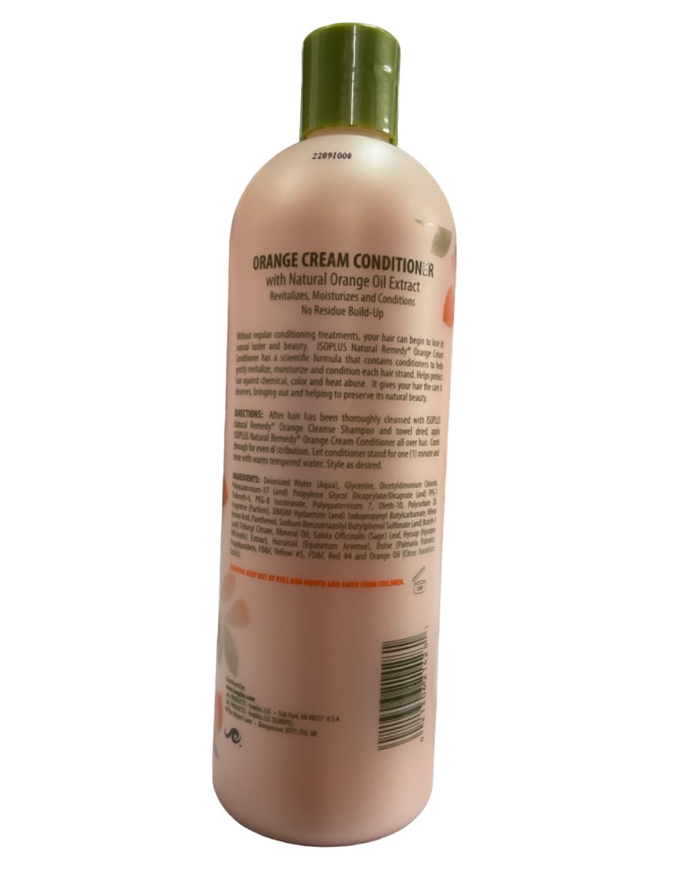 Isoplus Natural Remedy Orange Conditioner 16 Oz - Hydrating & Nourishing Hair Treatment for Dry & Damaged Hair - Perfect for Daily Use & Salon-Quality Results at Home