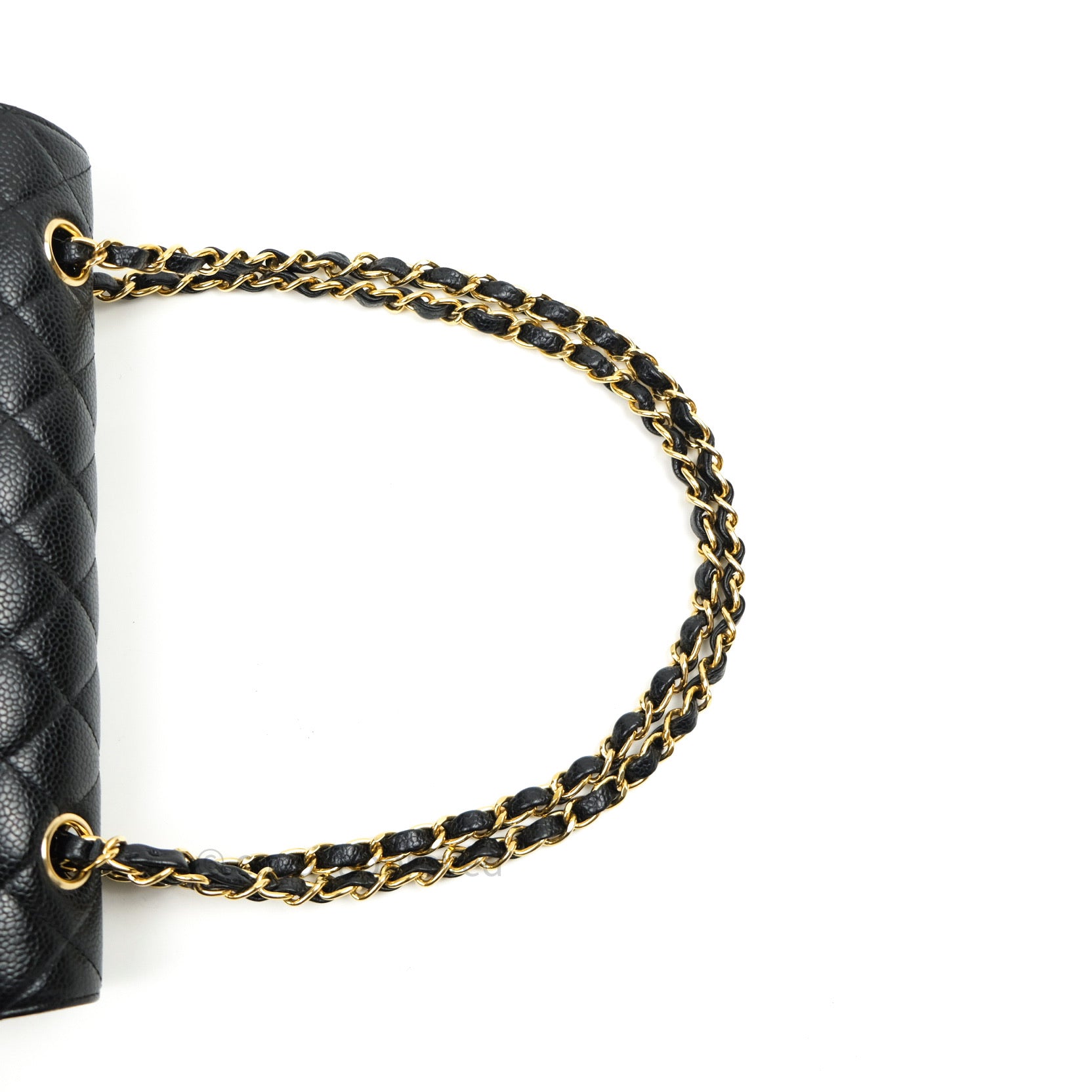 Chanel Classic M/L Medium Double Flap Bag in Black Caviar Leather with 24K Gold Hardware - Luxury Handbag for Women, Perfect for Work, Evening Events & Special Occasions