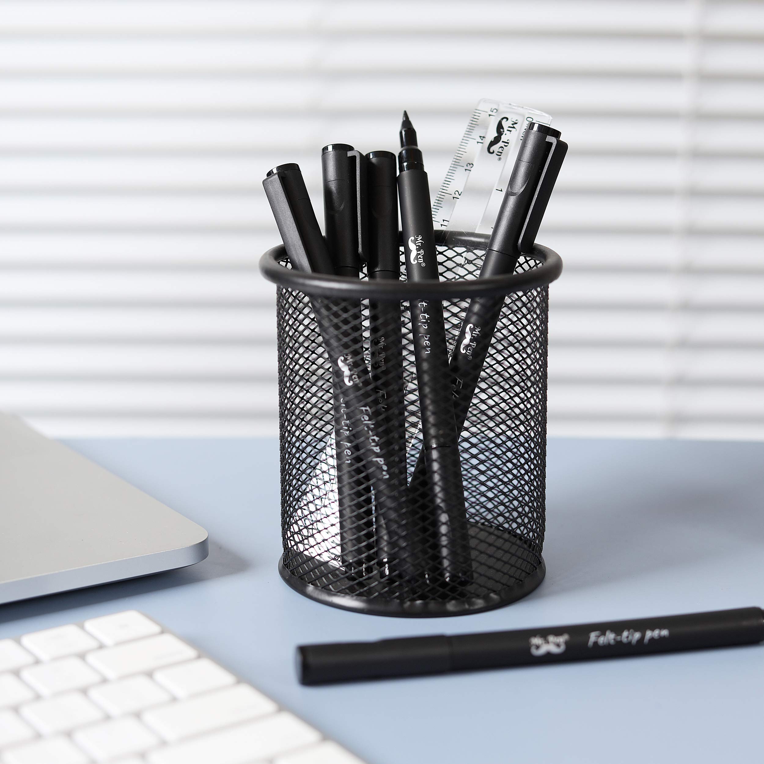 Mr. Pen - 6 Pack Black Fine Point Felt Tip Pens, Fast Drying & No Smear, Perfect for Bible Journaling, Planner Marking & Note Taking - Ideal for Artists, Students & Office Use