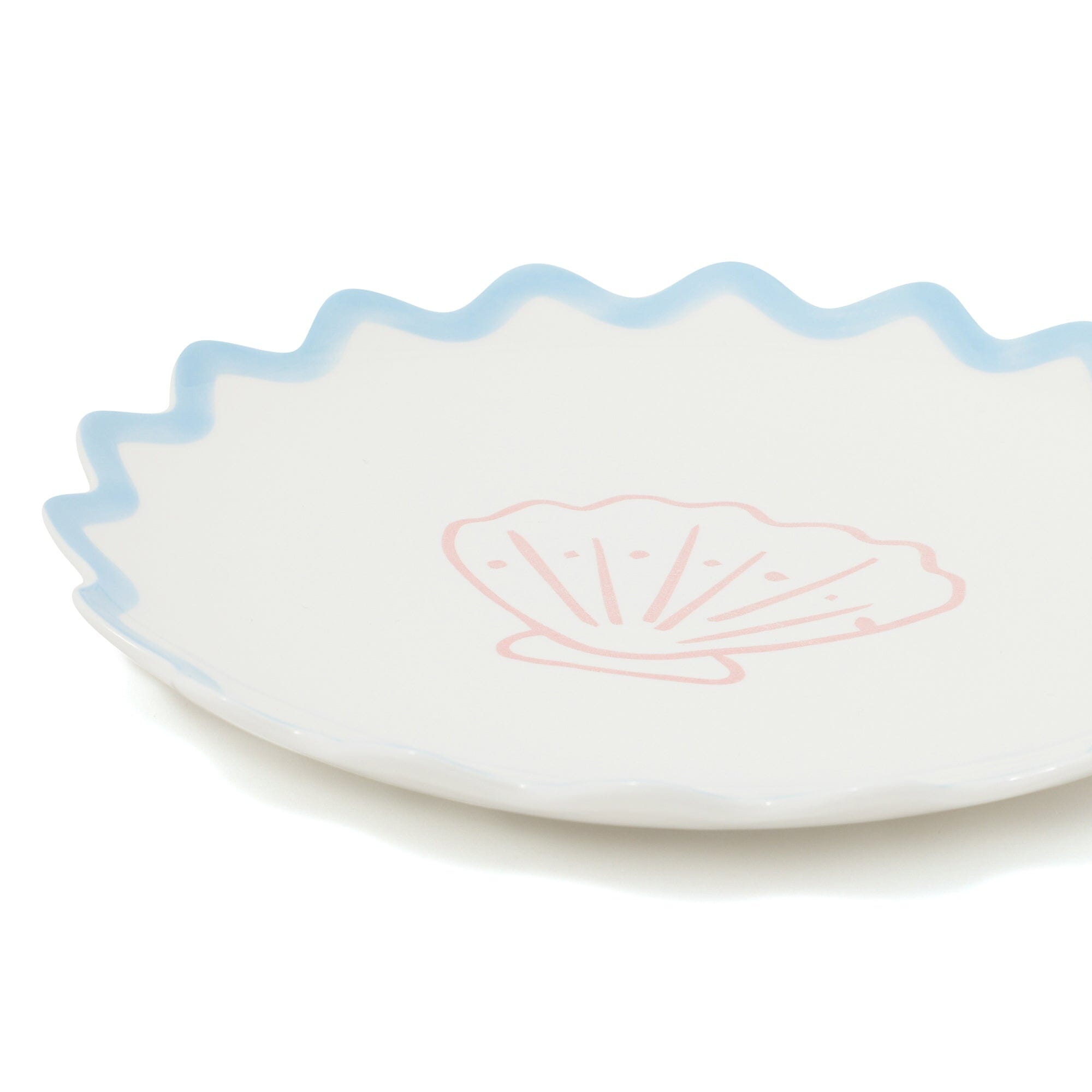 Craft Touch Plate Shell Medium Blue - Premium Ceramic Dinnerware for Home & Restaurant Use - Perfect for Everyday Dining, Entertaining Guests, and Special Occasions
