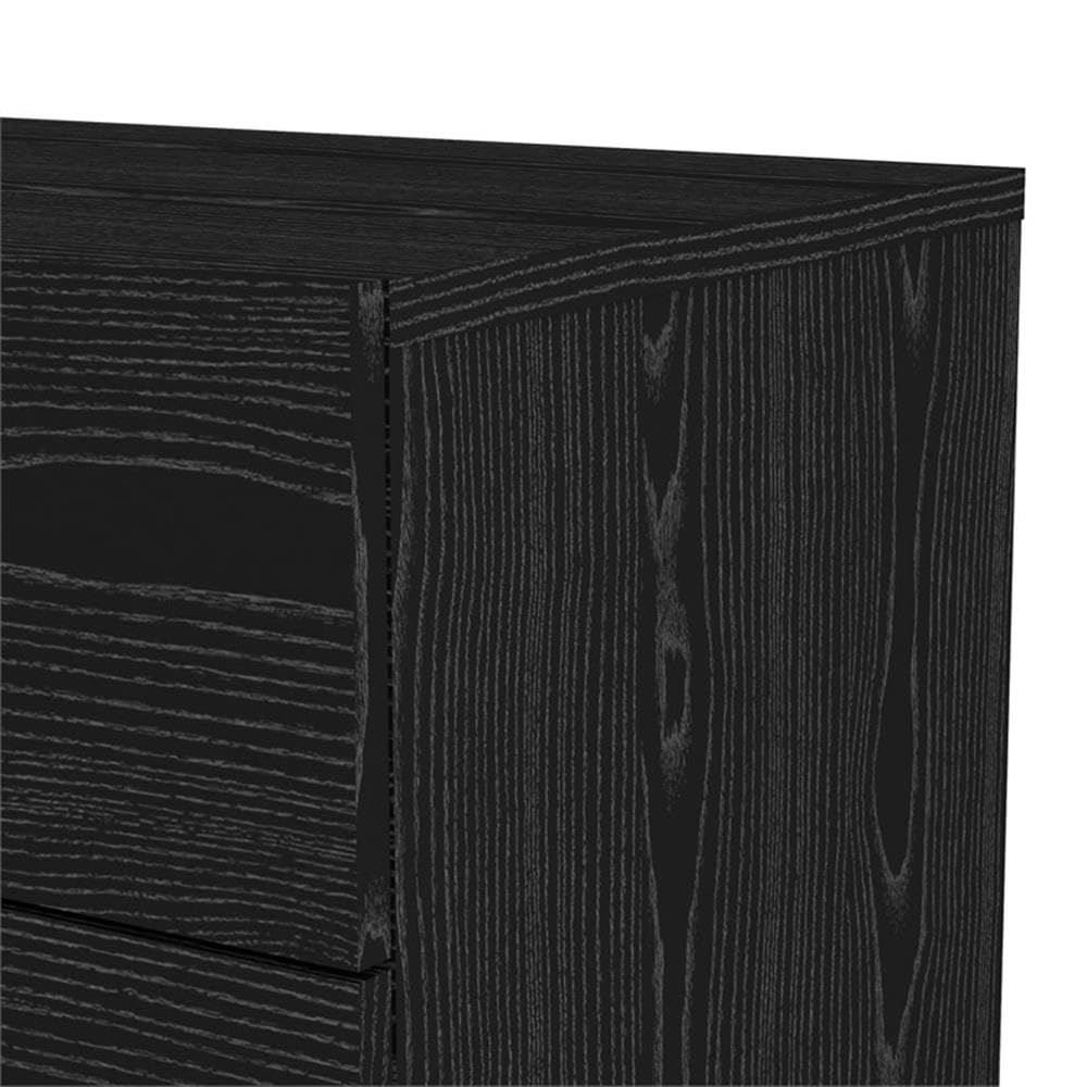 Home Square 3-Piece Bedroom Set with Chest & 2 Nightstands - Black Woodgrain Finish for Master Bedroom or Guest Room Decor