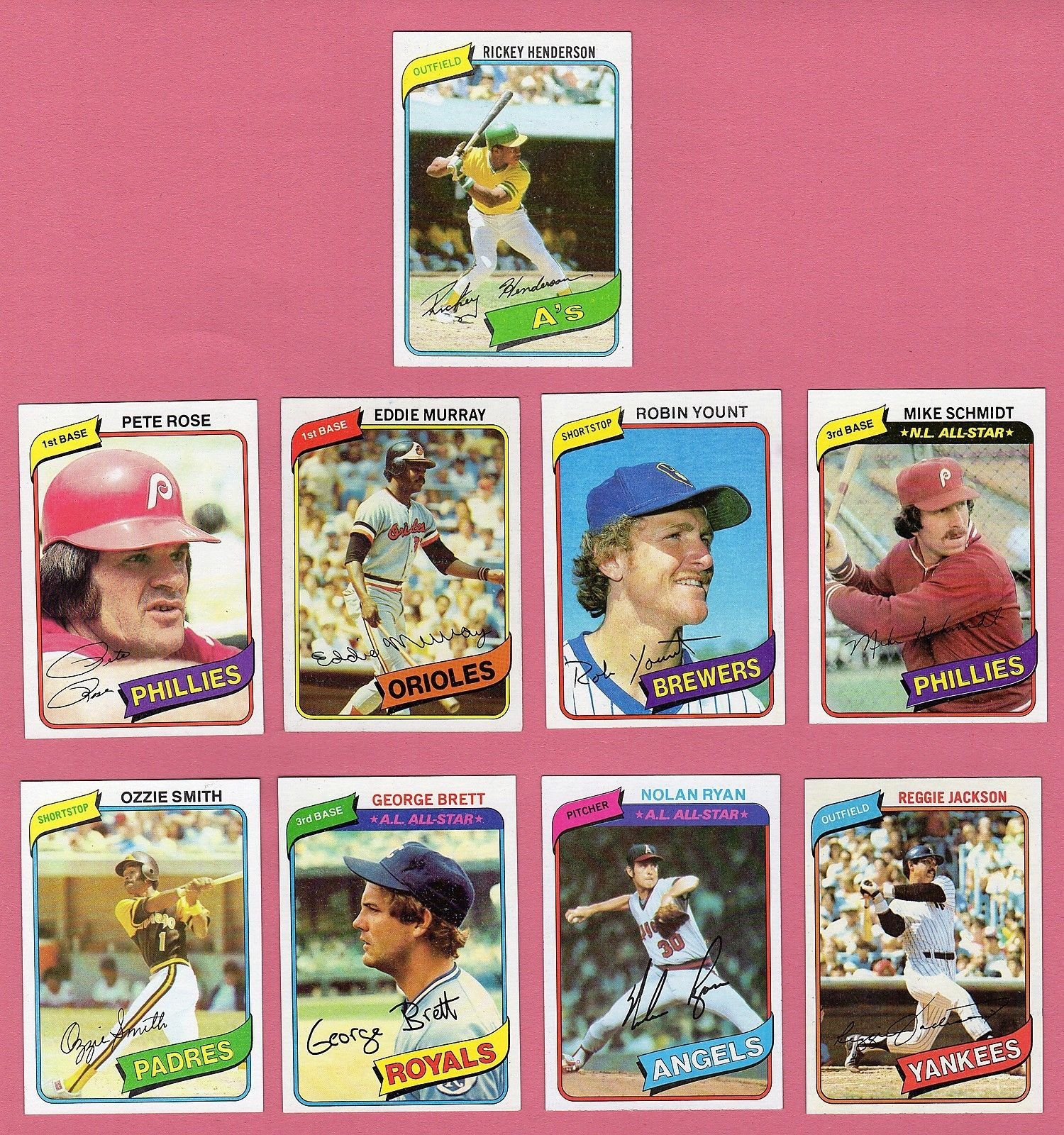 1980 Topps Baseball Complete Set - 726 Cards in Excellent Condition with Rickey Henderson Rookie Card | Vintage Sports Collectibles for Display, Investment & Memorabilia Enthusiasts