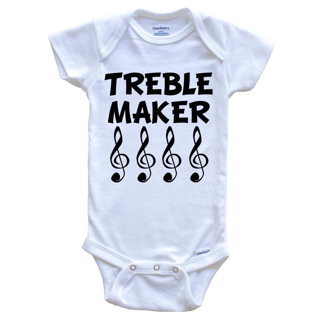 Treble Maker Funny One Piece Baby Bodysuit - Cute Music Themed Infant Onesie for Boys & Girls | Perfect for Concerts, Music Classes & Photo Shoots