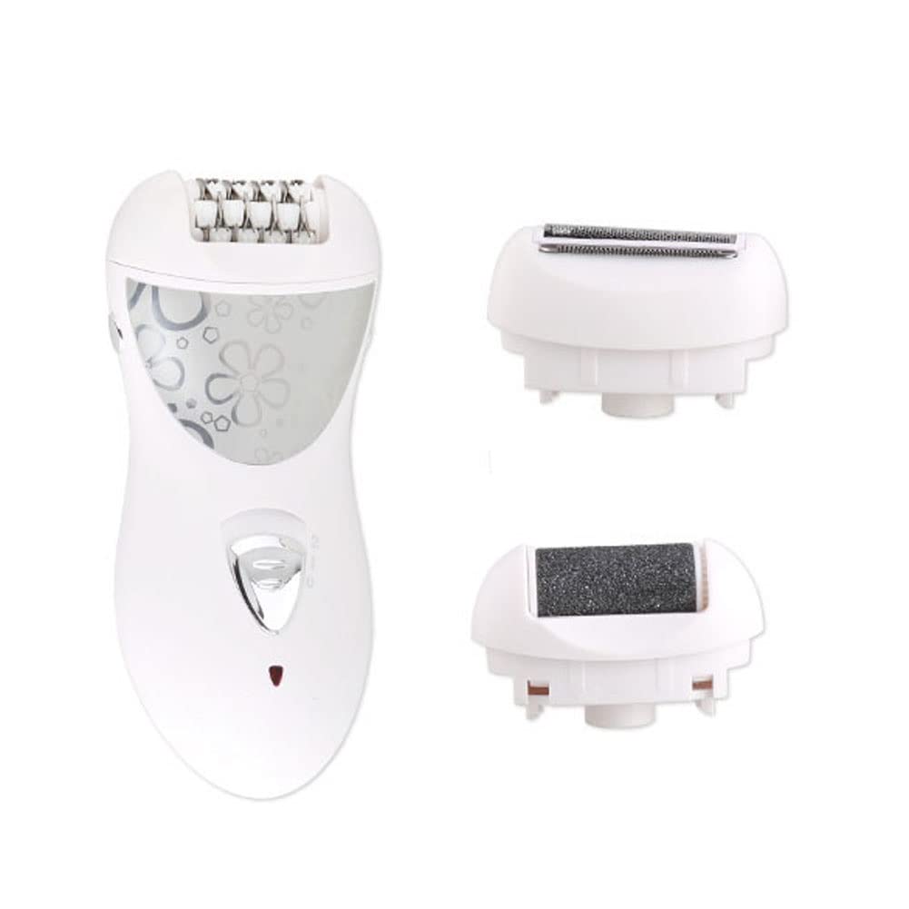 YUNZHONG 3-in-1 Electric Hair Removal Epilator for Women - Painless Shaver & Foot File Kit for Legs, Underarms, Bikini Line | At-Home Smooth Skin Care & Travel Beauty Essential
