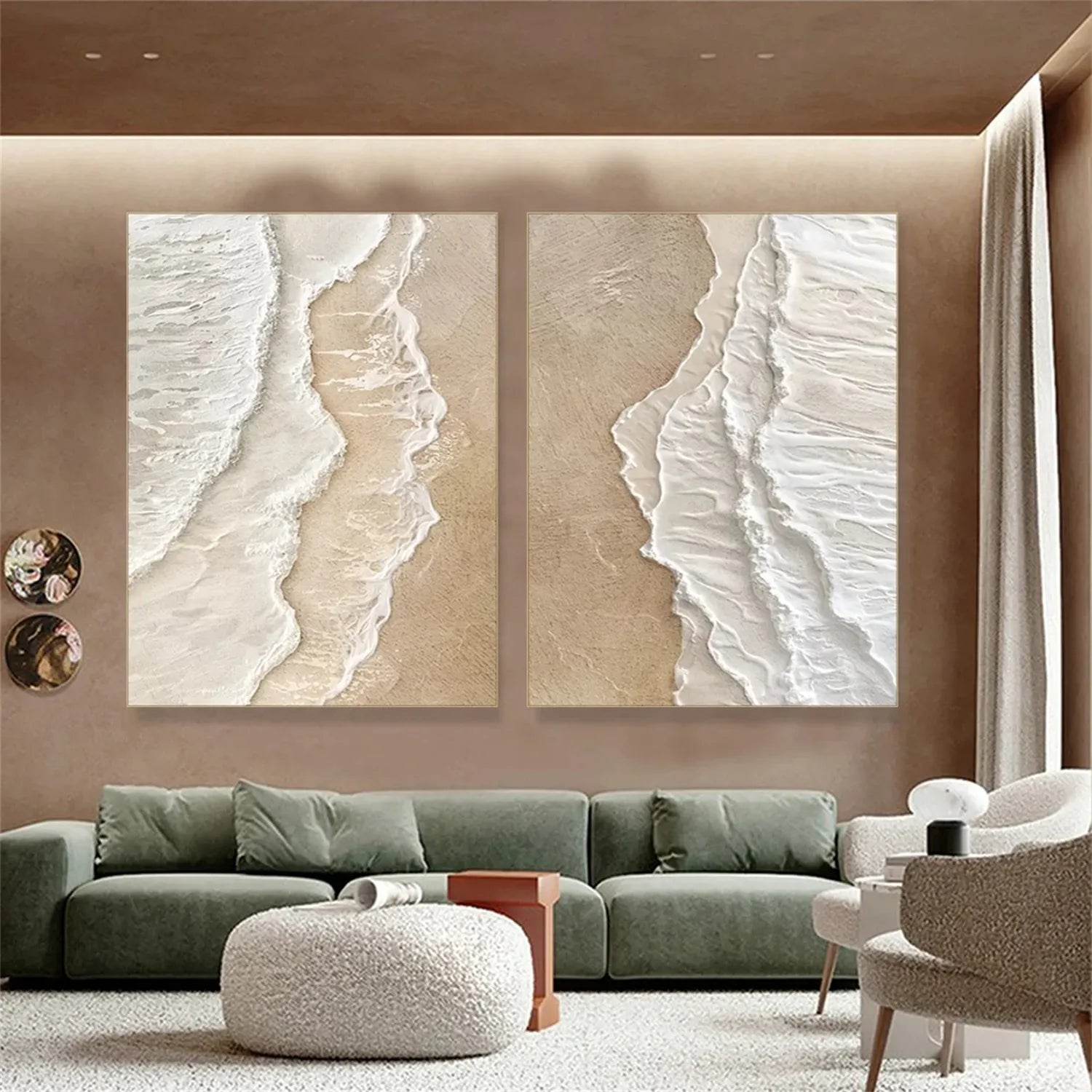 Ocean and Sky Painting Set of 2 - Premium Wall Art for Home & Office Decor | Coastal & Nature Inspired Canvas Prints | Perfect for Living Room, Bedroom, or Office