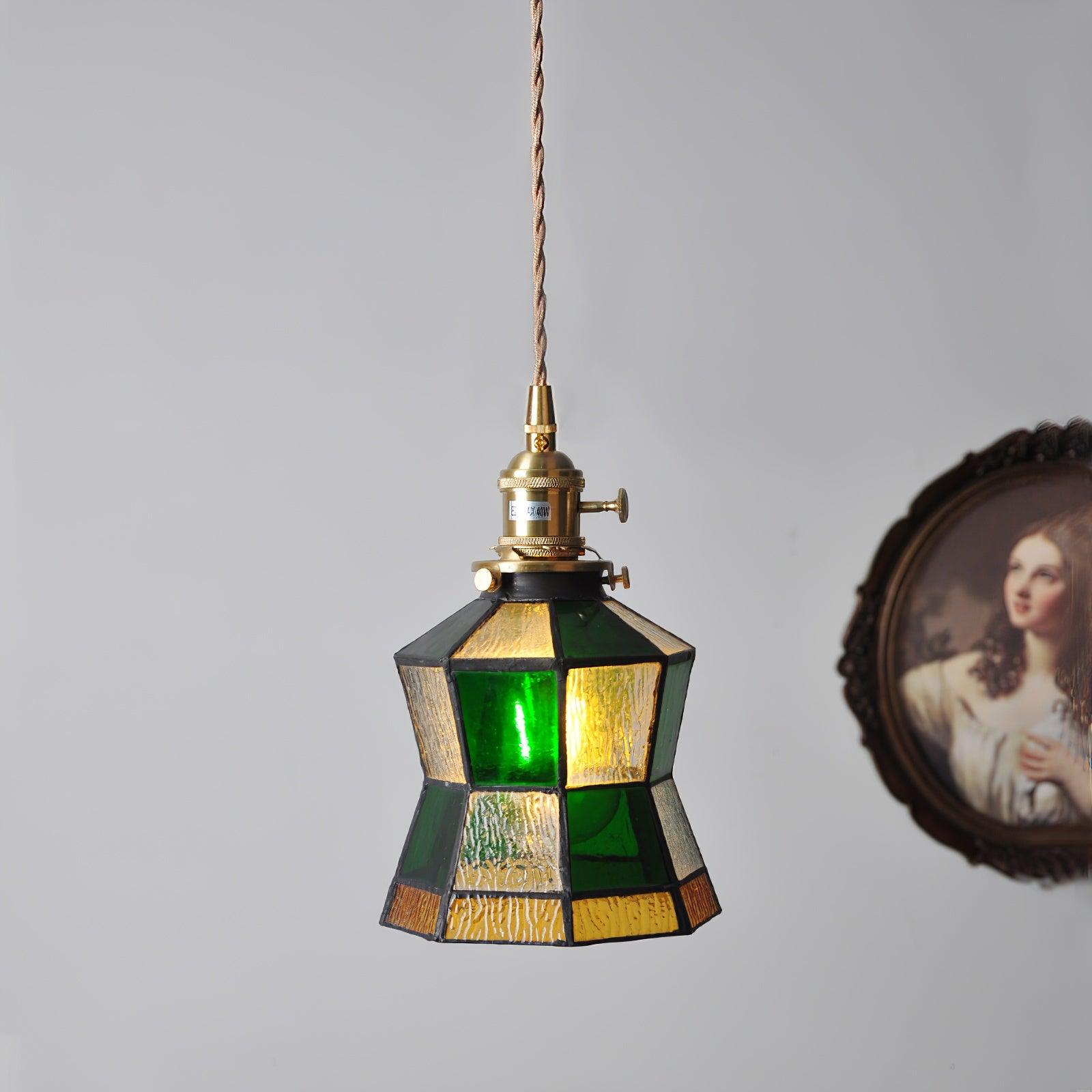 Stylish Modern Mosaic Glass Pendant Light - Elegant Ceiling Hanging Lamp for Dining Room, Kitchen Island, Bedroom & Living Room Decor