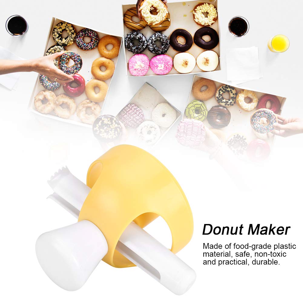 Non-Stick Plastic Donut Maker Tool Set - Fondant Cake, Bread, Pastry & Dessert Baking DIY Kit with Doughnut Cutter & Pliers - Perfect for Home Bakeries, Party Treats & Kids Cooking Activities