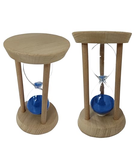 Blue Hourglass Timer Wood