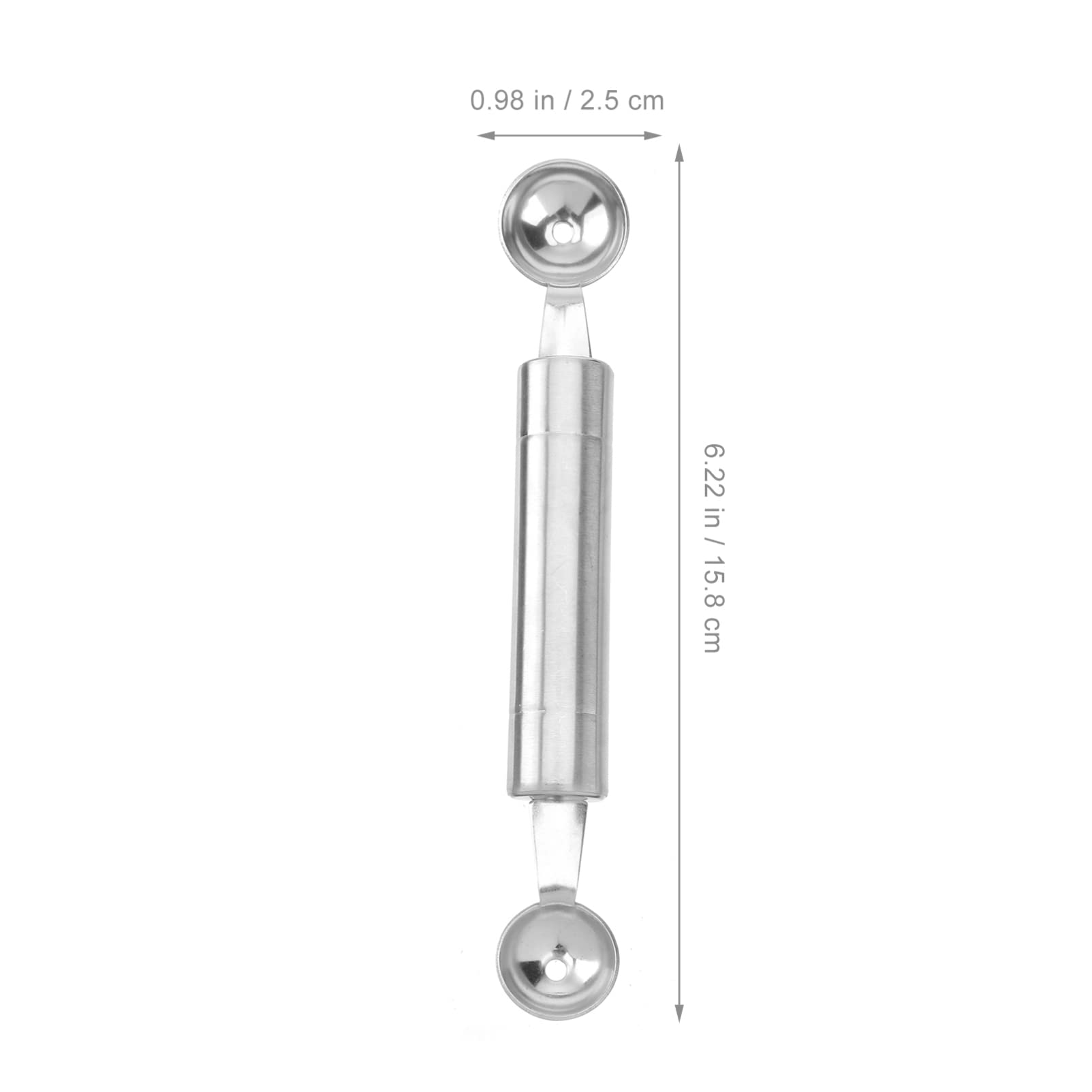 2-Pack Stainless Steel Fruit Scoop & Cutter Set - Professional Fruit Carving Tools for Melon, Apple, Kiwi - Perfect for Kitchen, Fruit Platters, and Party Decorations